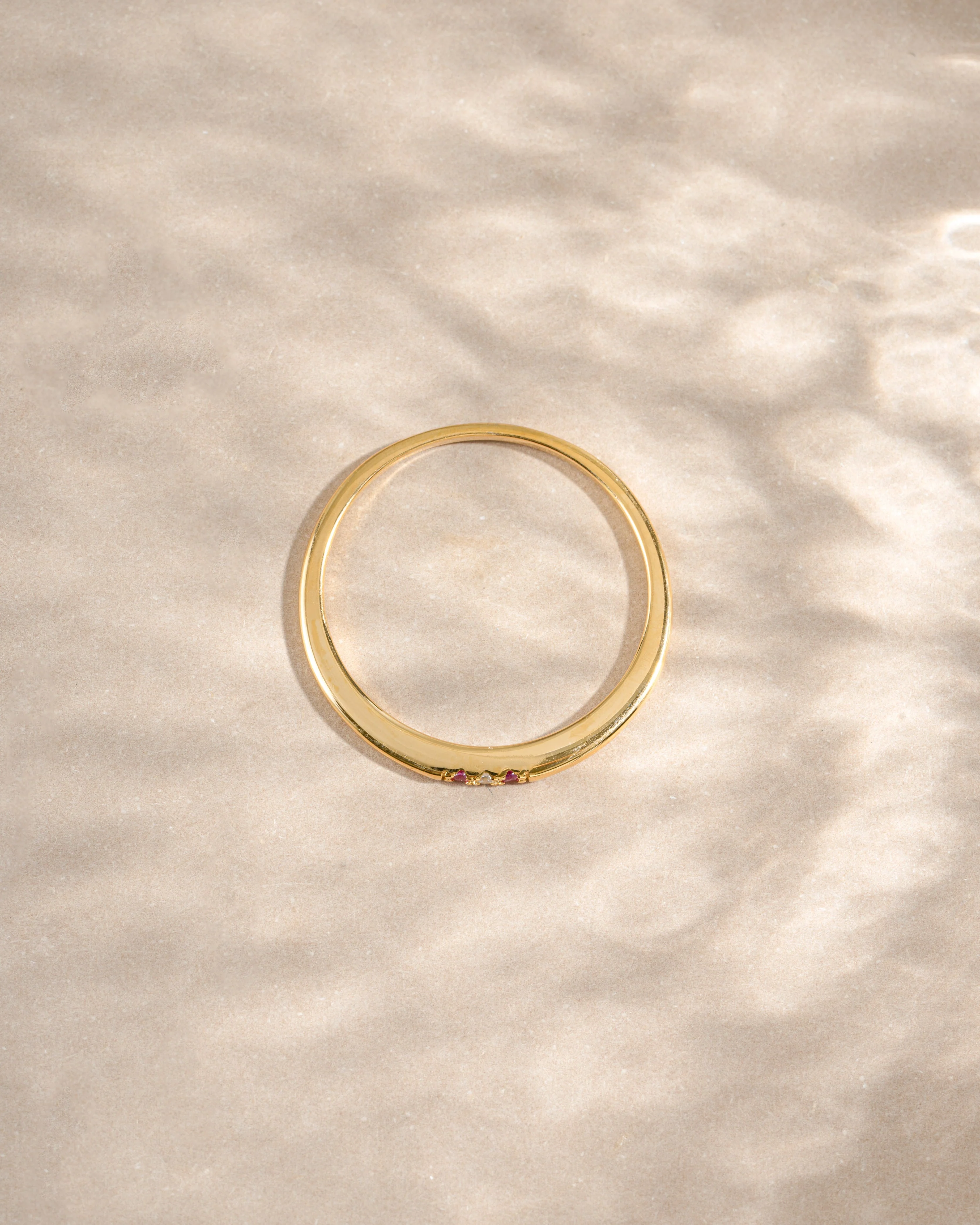 Ruby 3 Stone Diamond Ring - Image 7