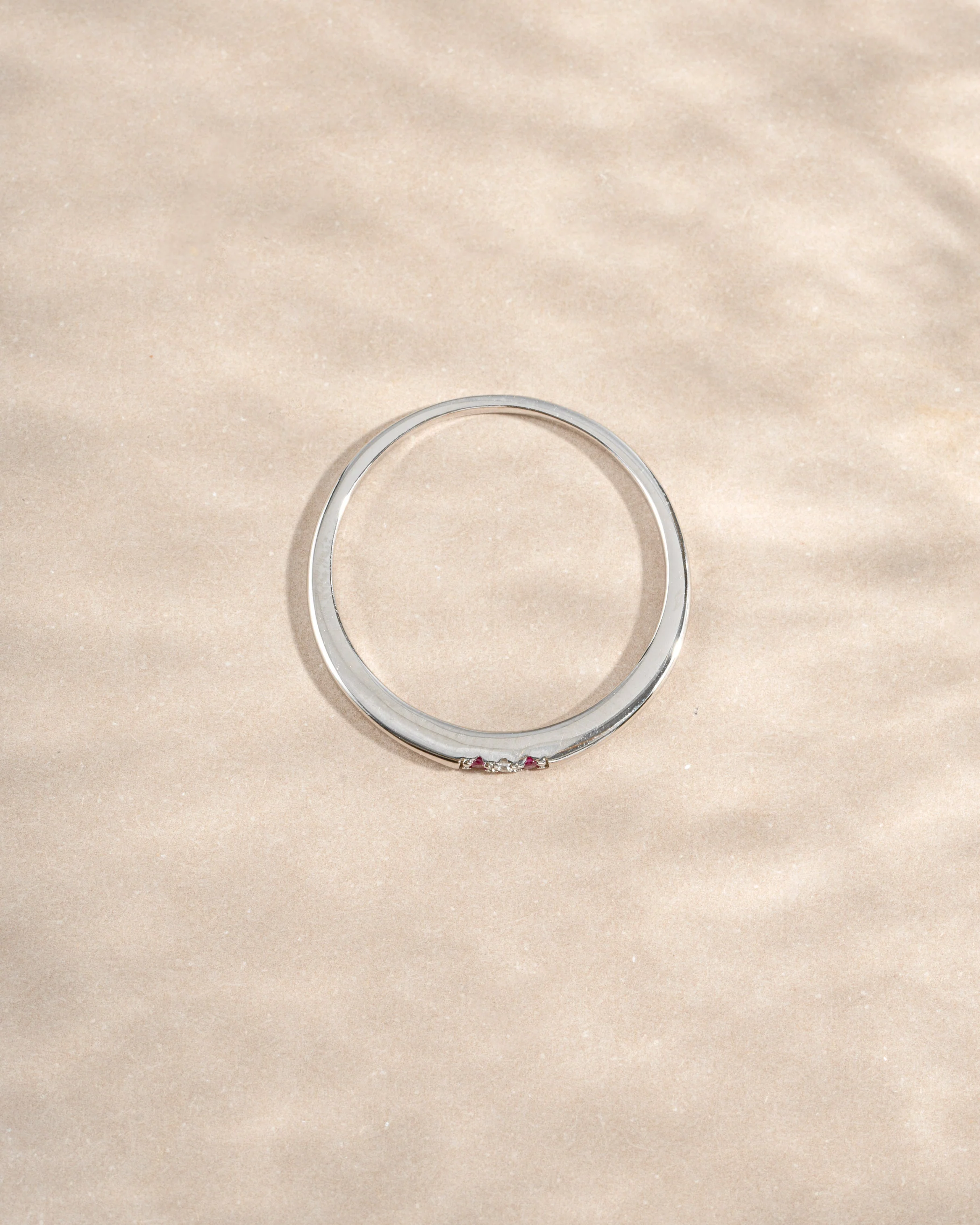 Ruby 3 Stone Diamond Ring - Image 8