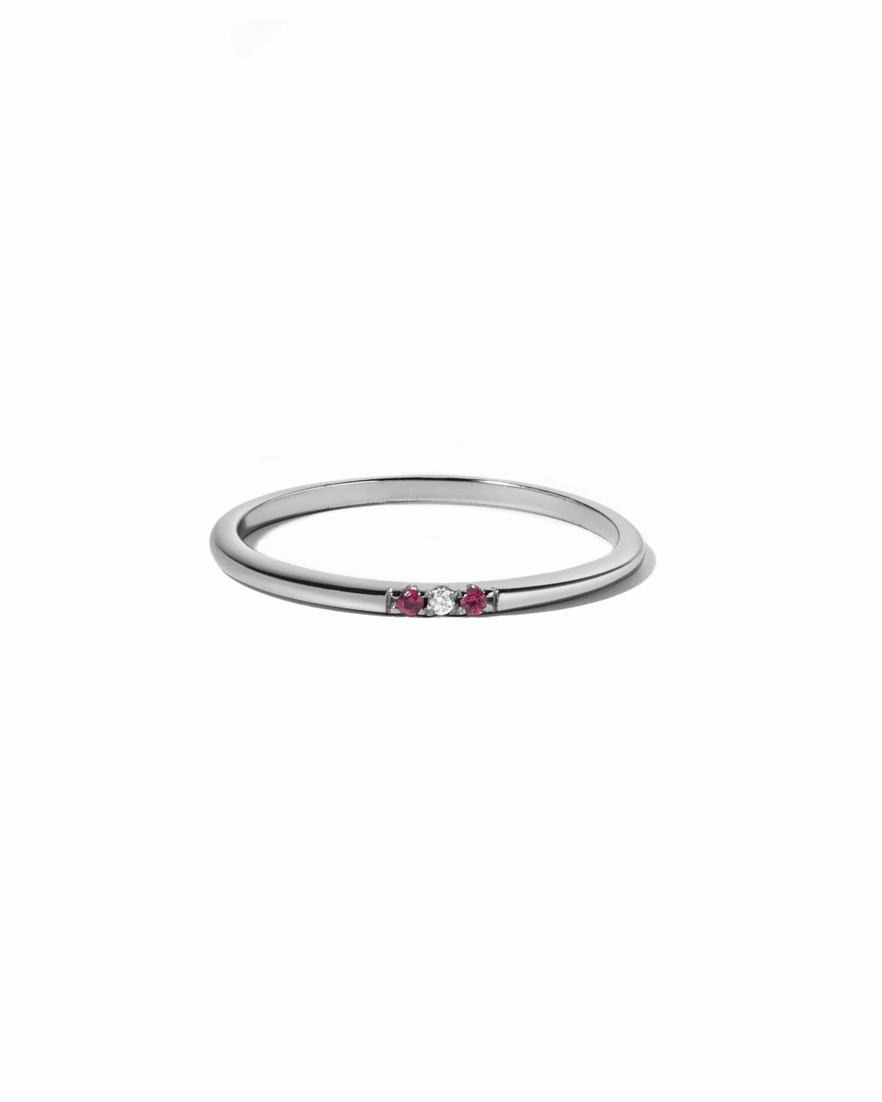 Ruby 3 Stone Diamond Ring - Image 9