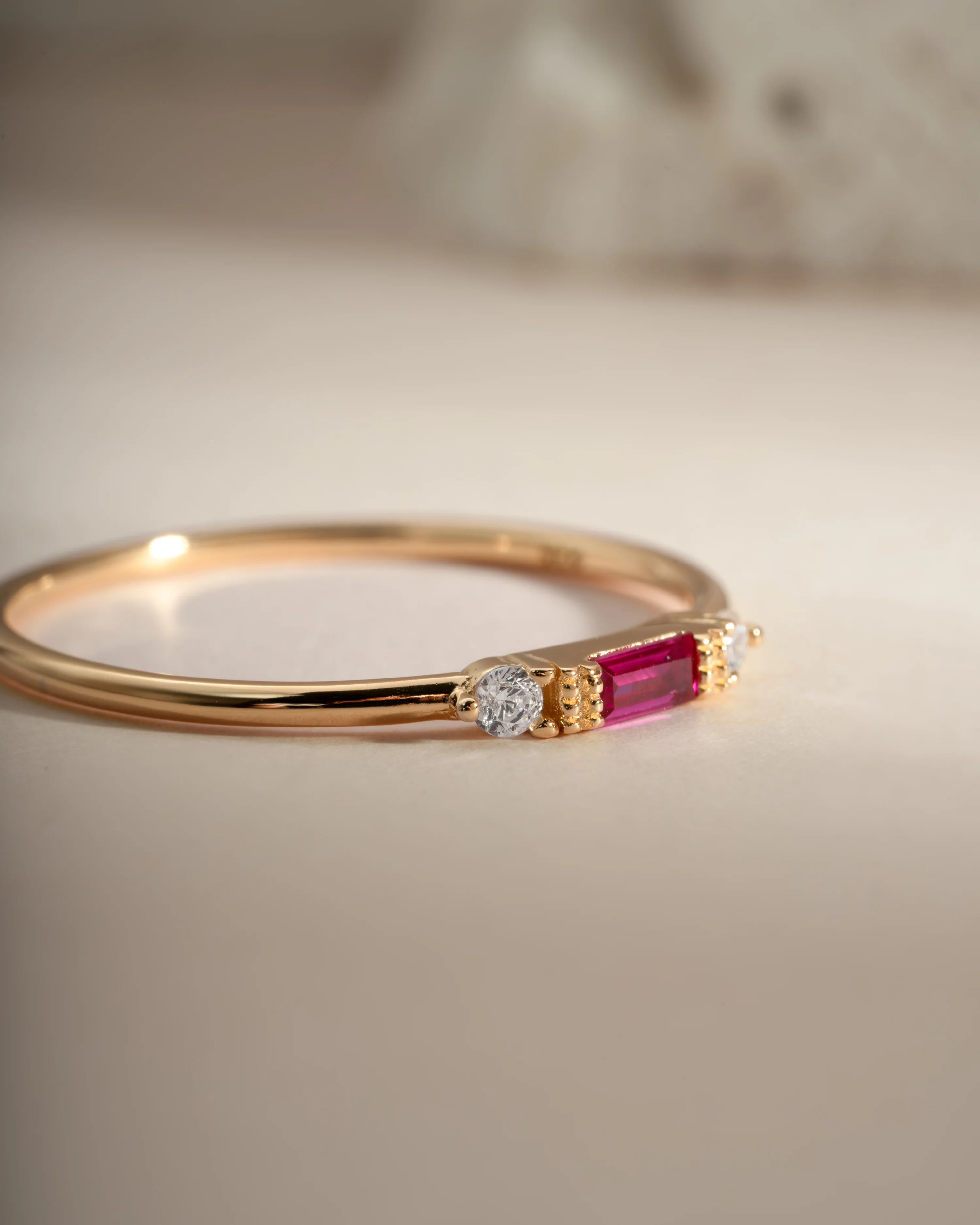 Ruby Baguette Ring - Image 4