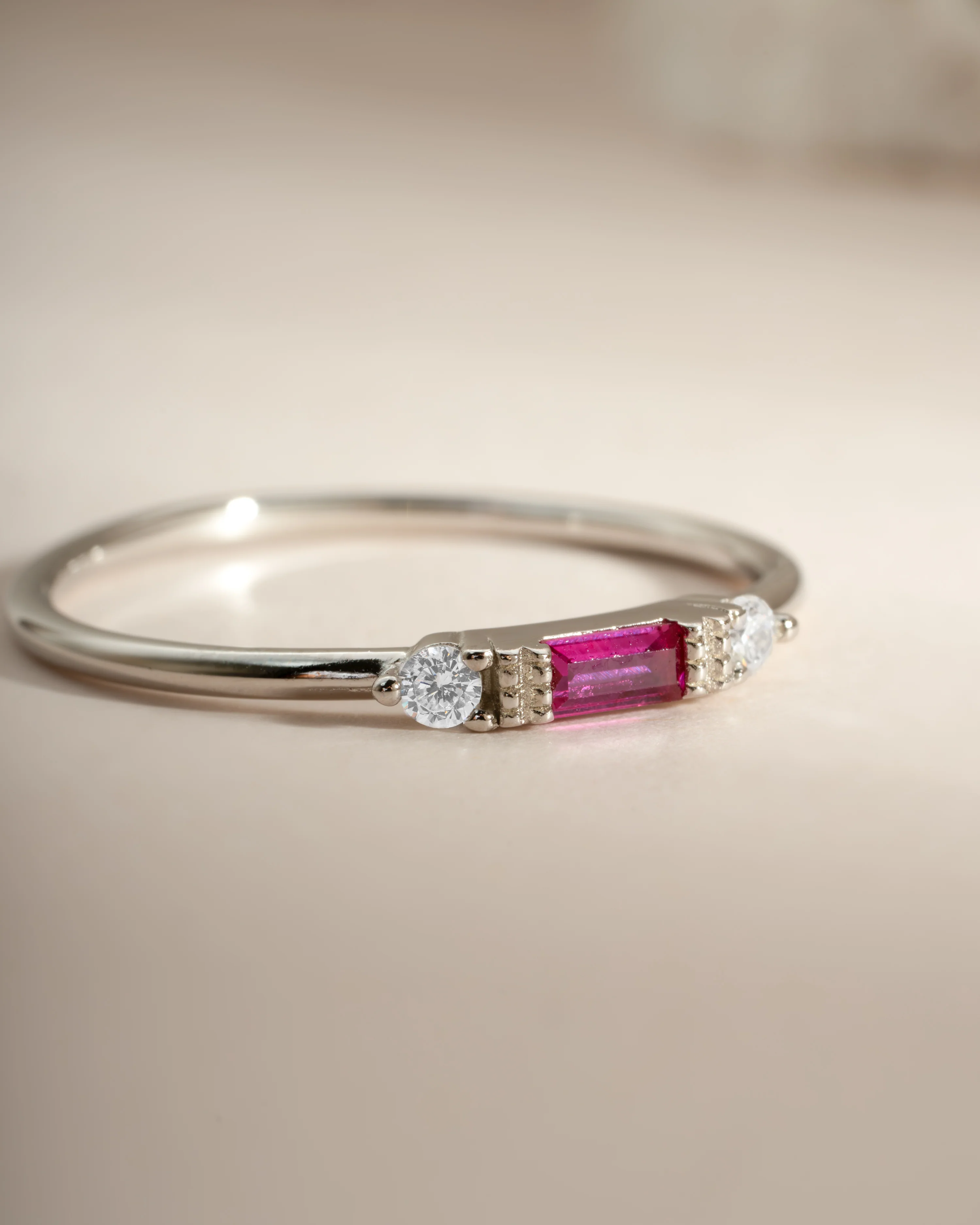 Ruby Baguette Ring - Image 6
