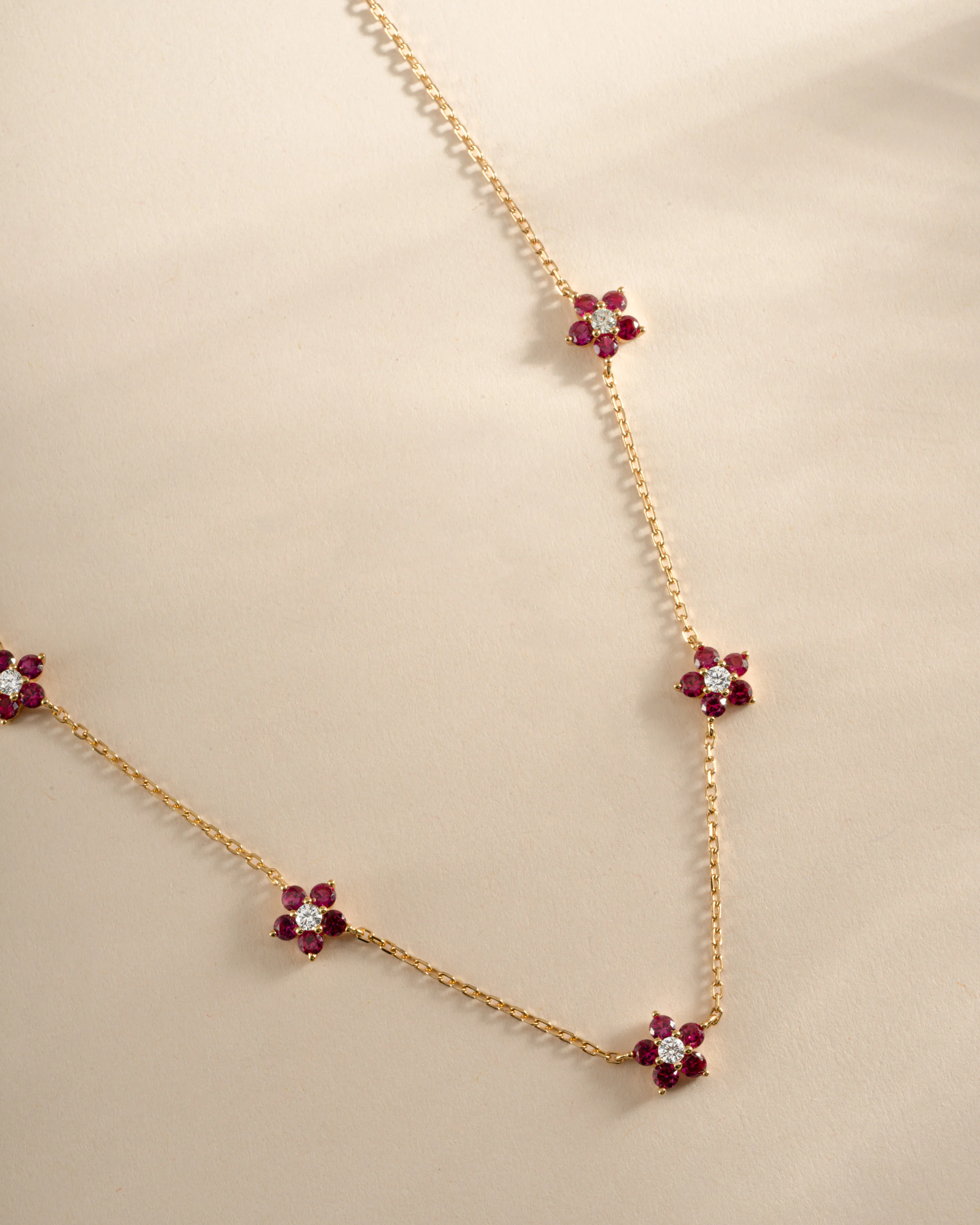 Ruby Flower Necklace - Image 7