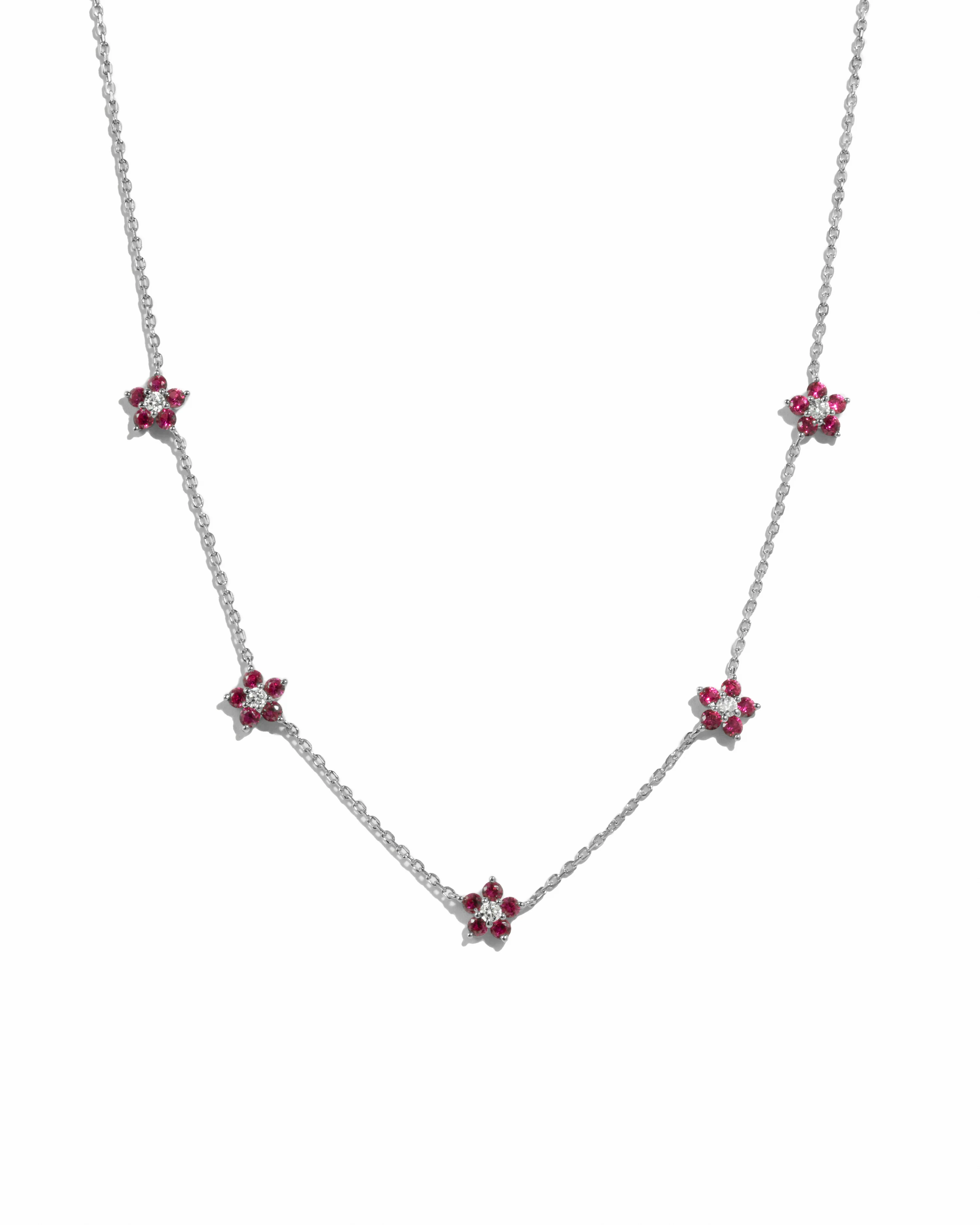 Ruby Flower Necklace - Image 8