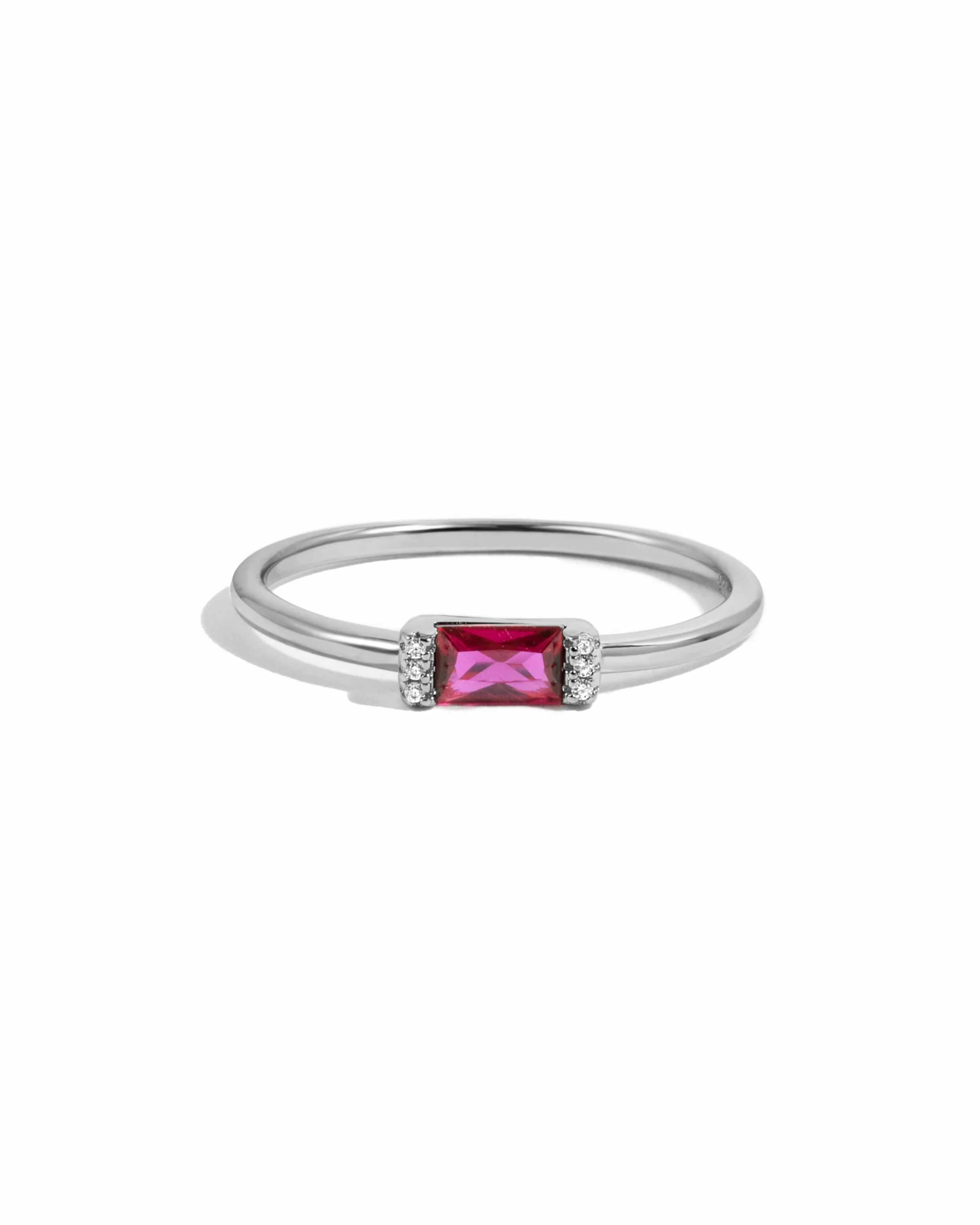 Ruby Simple Baguette Ring - Image 10