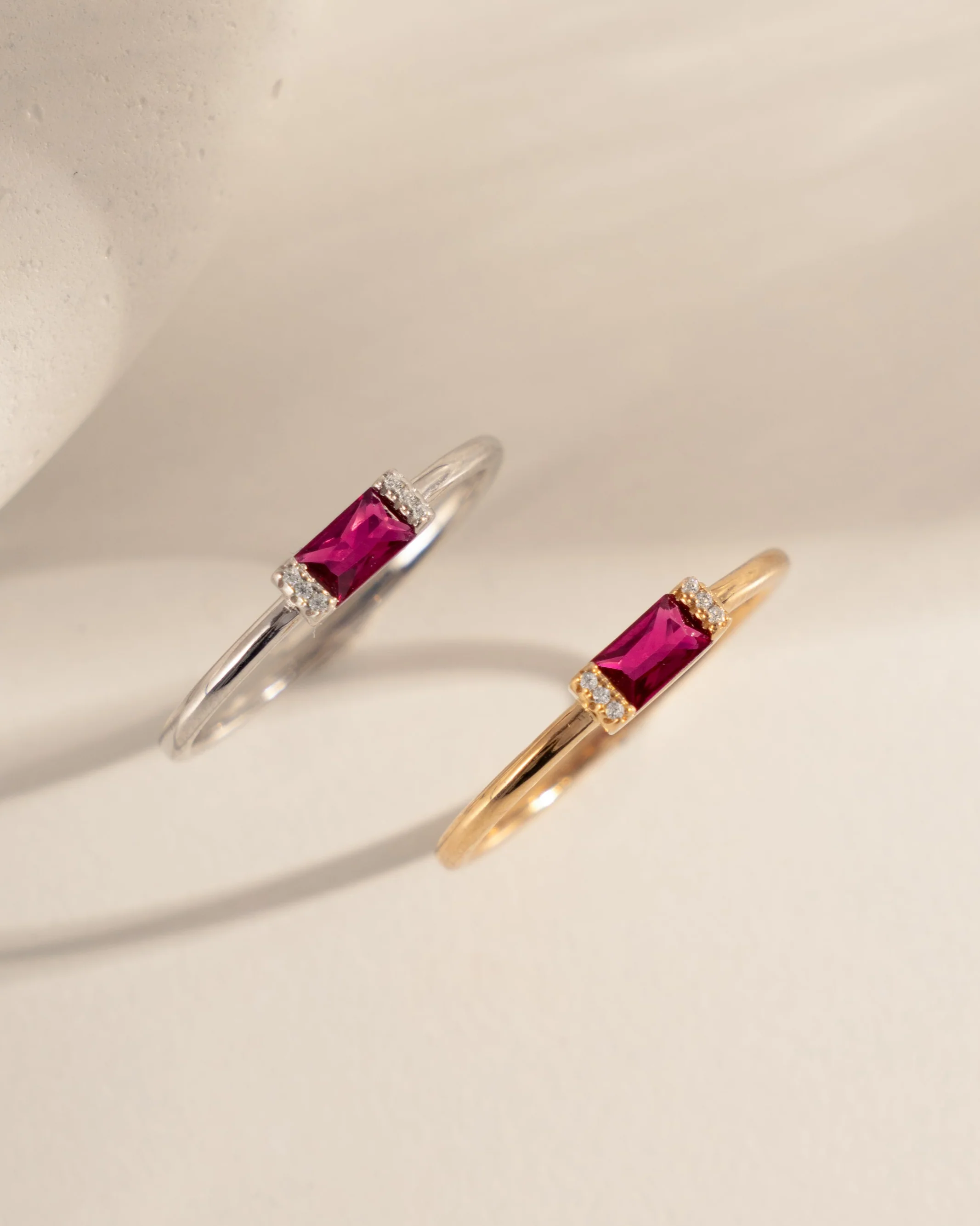 Ruby Simple Baguette Ring - Image 5