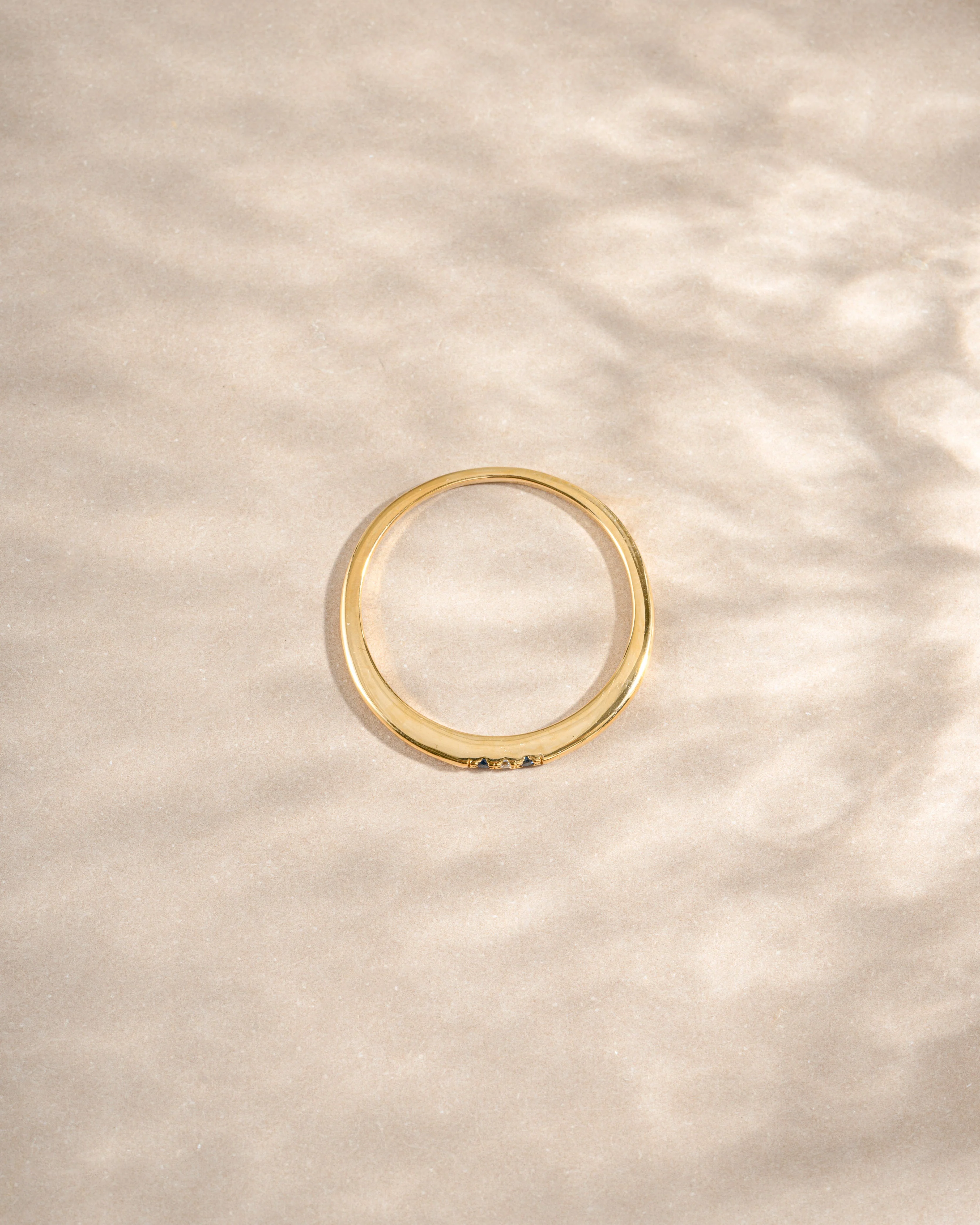 Sapphire 3 Stone Diamond Ring - Image 7