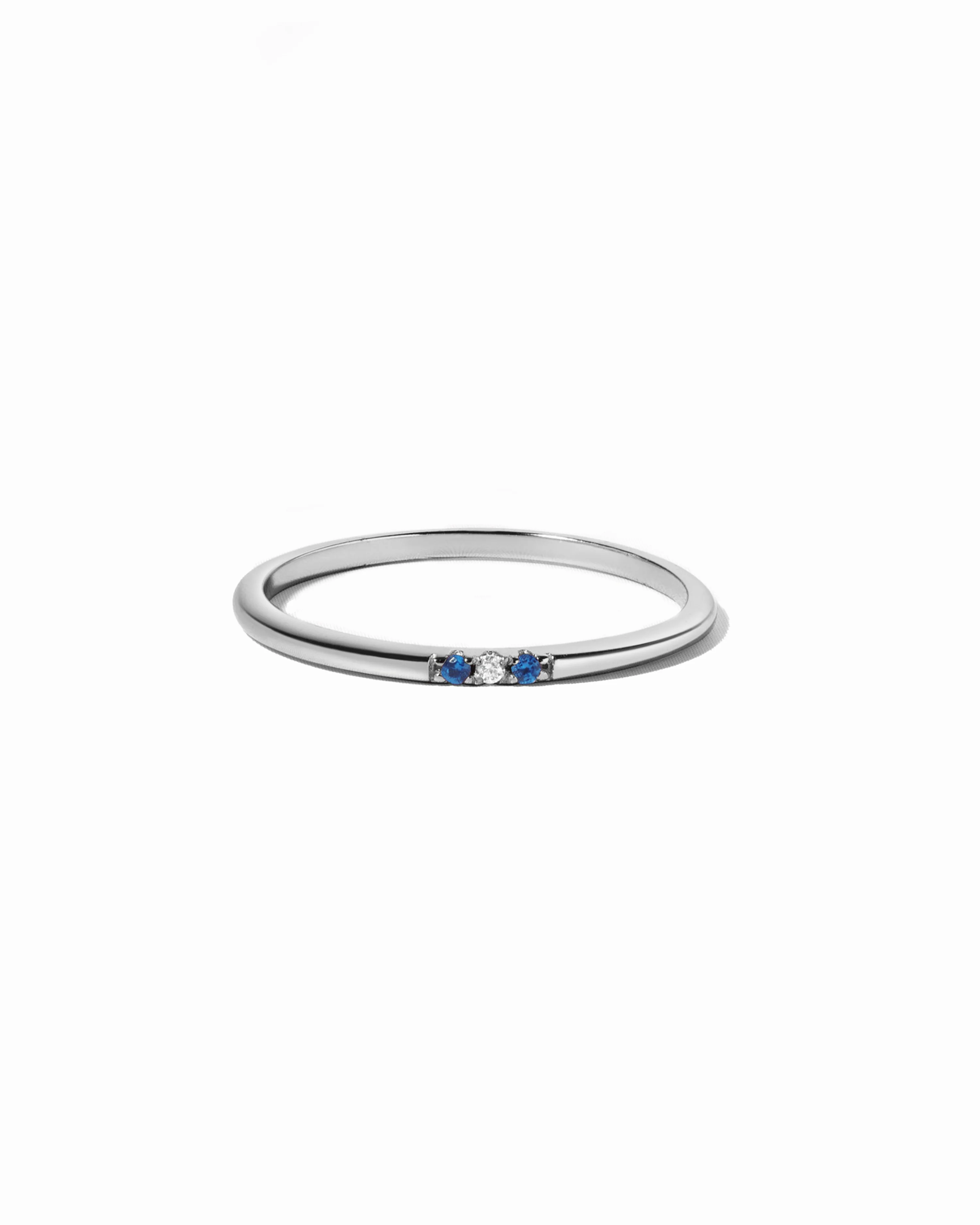 Sapphire 3 Stone Diamond Ring - Image 8