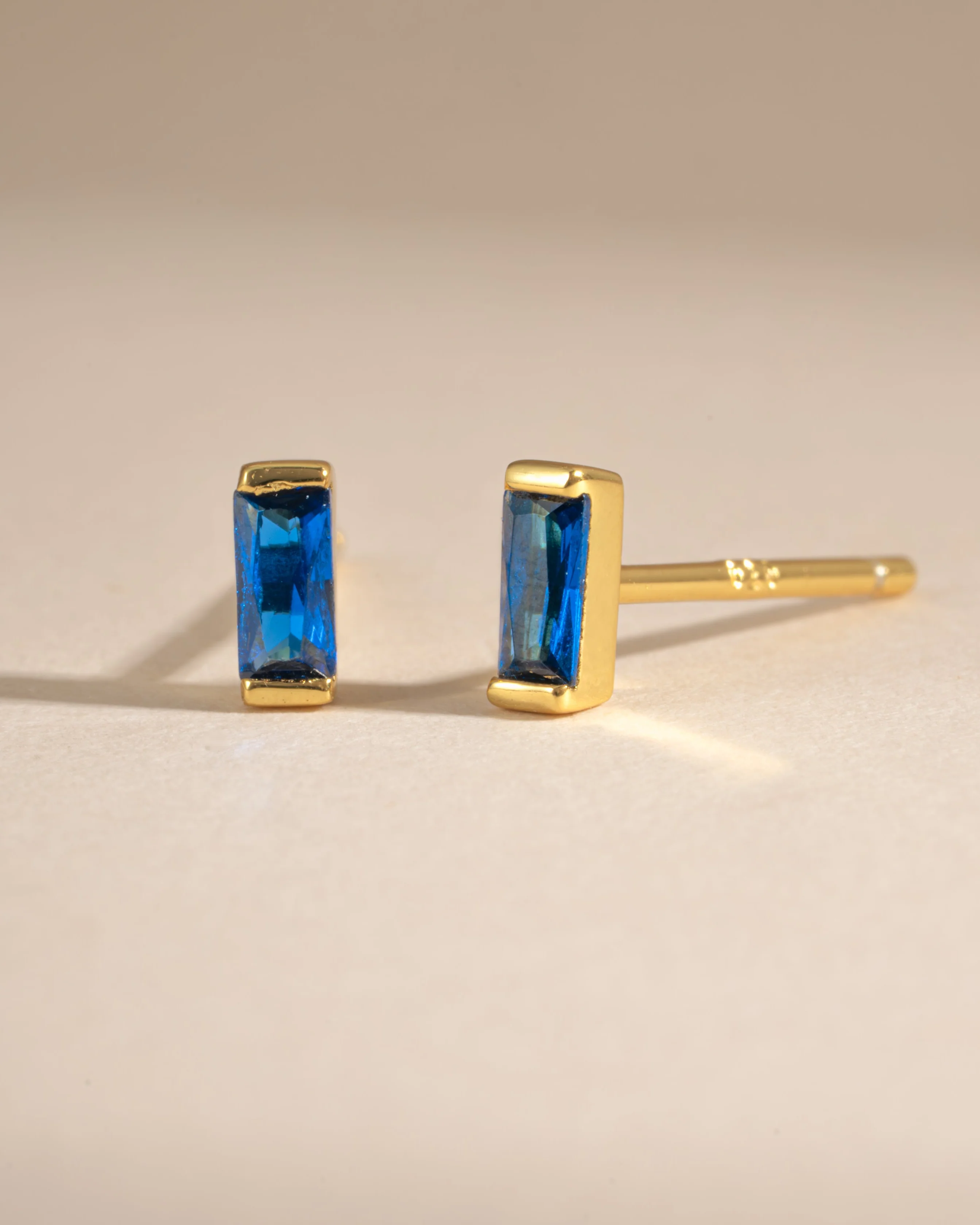 Sapphire Baguette Stud Earrings - Image 8