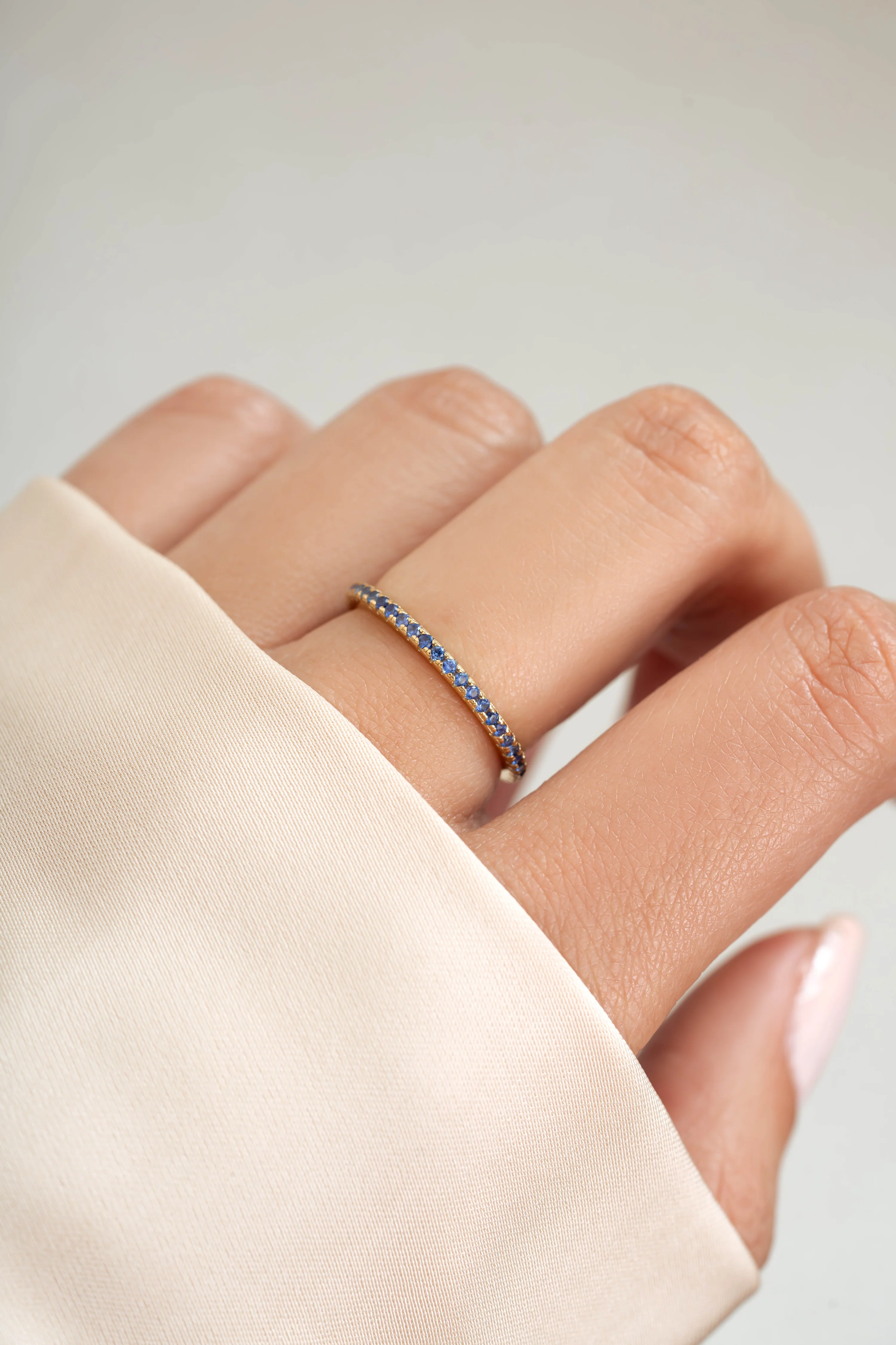 Sapphire Birthstone Eternity Rings - Image 2