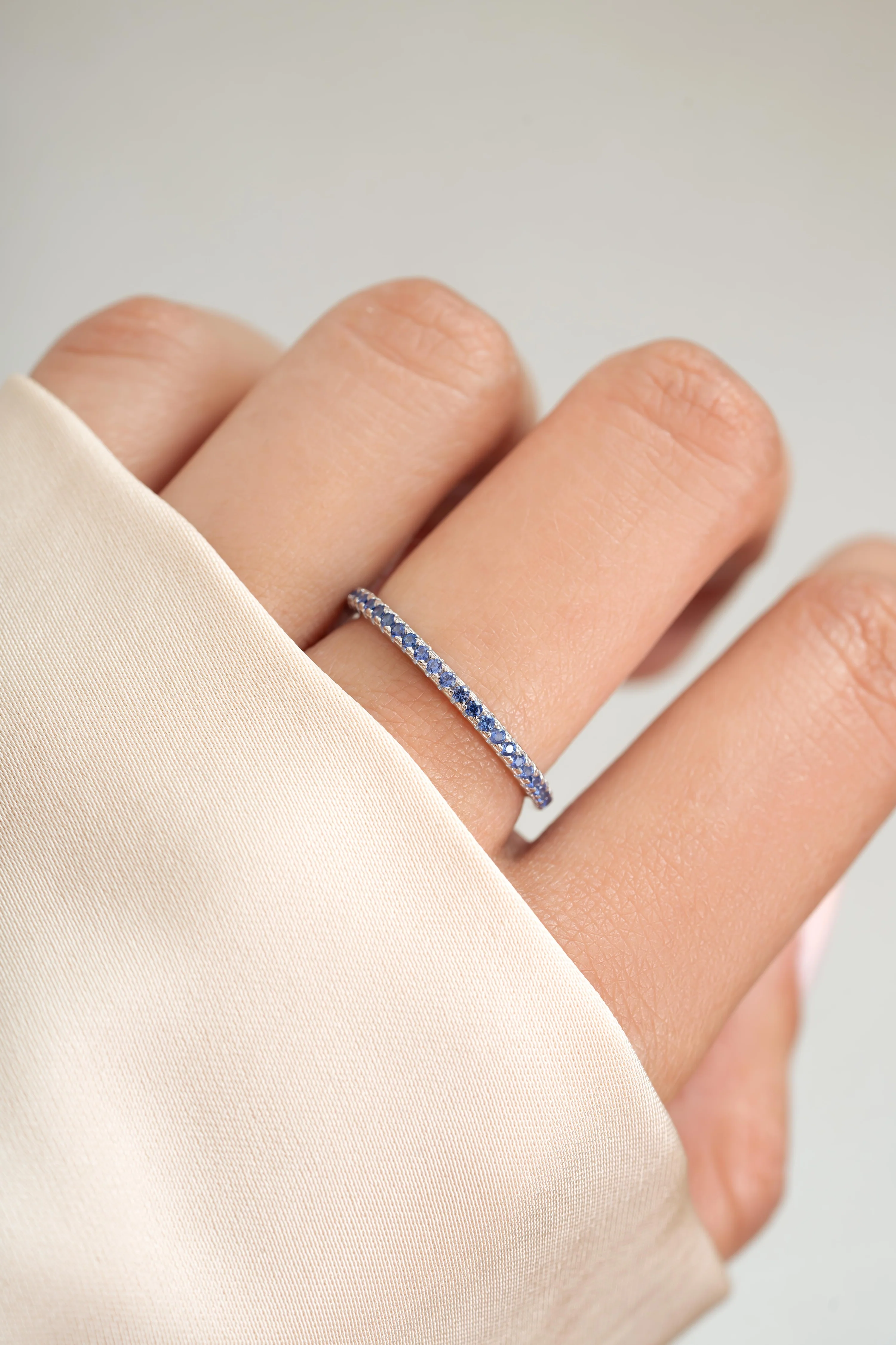 Sapphire Birthstone Eternity Rings - Image 4