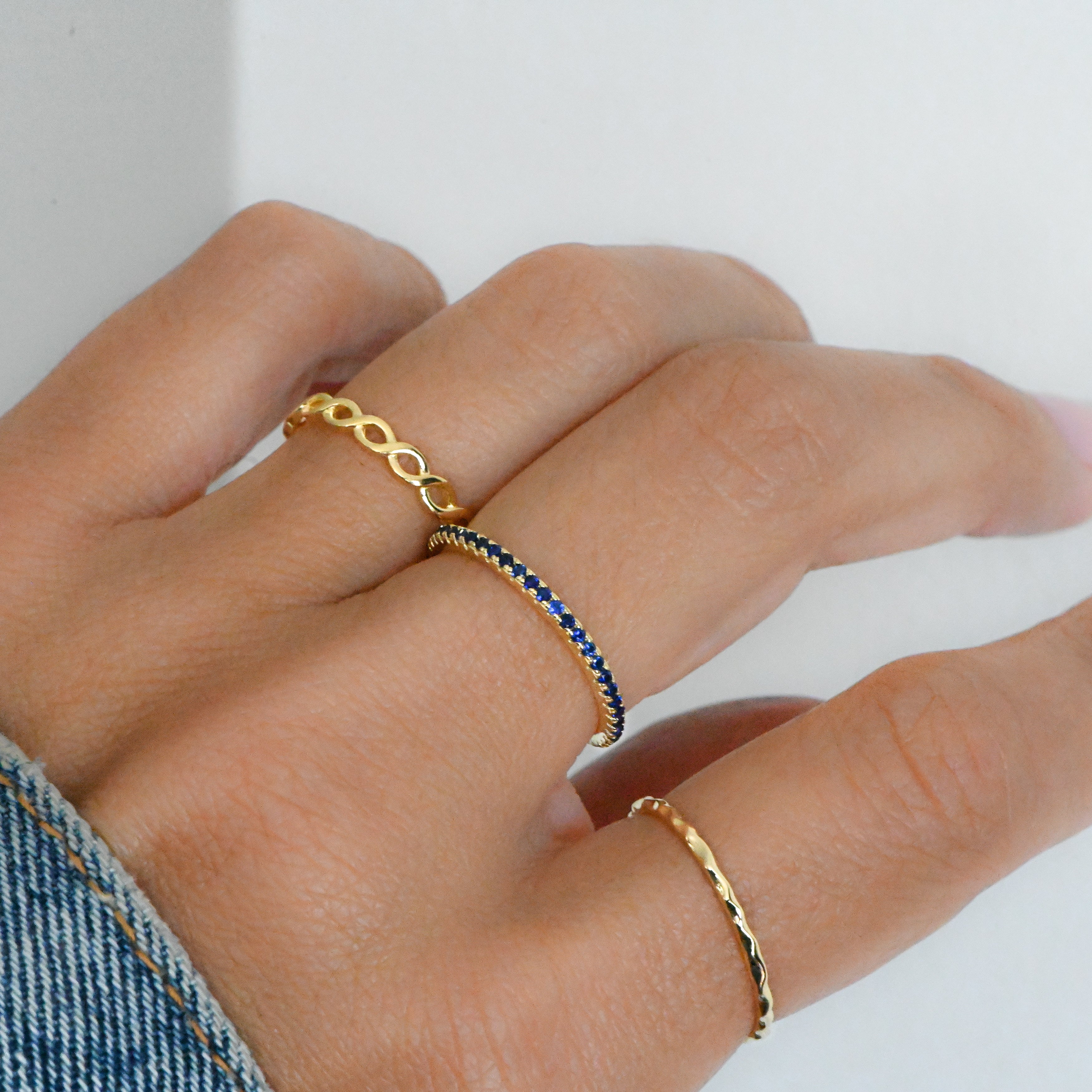 Sapphire Birthstone Eternity Rings - Image 6