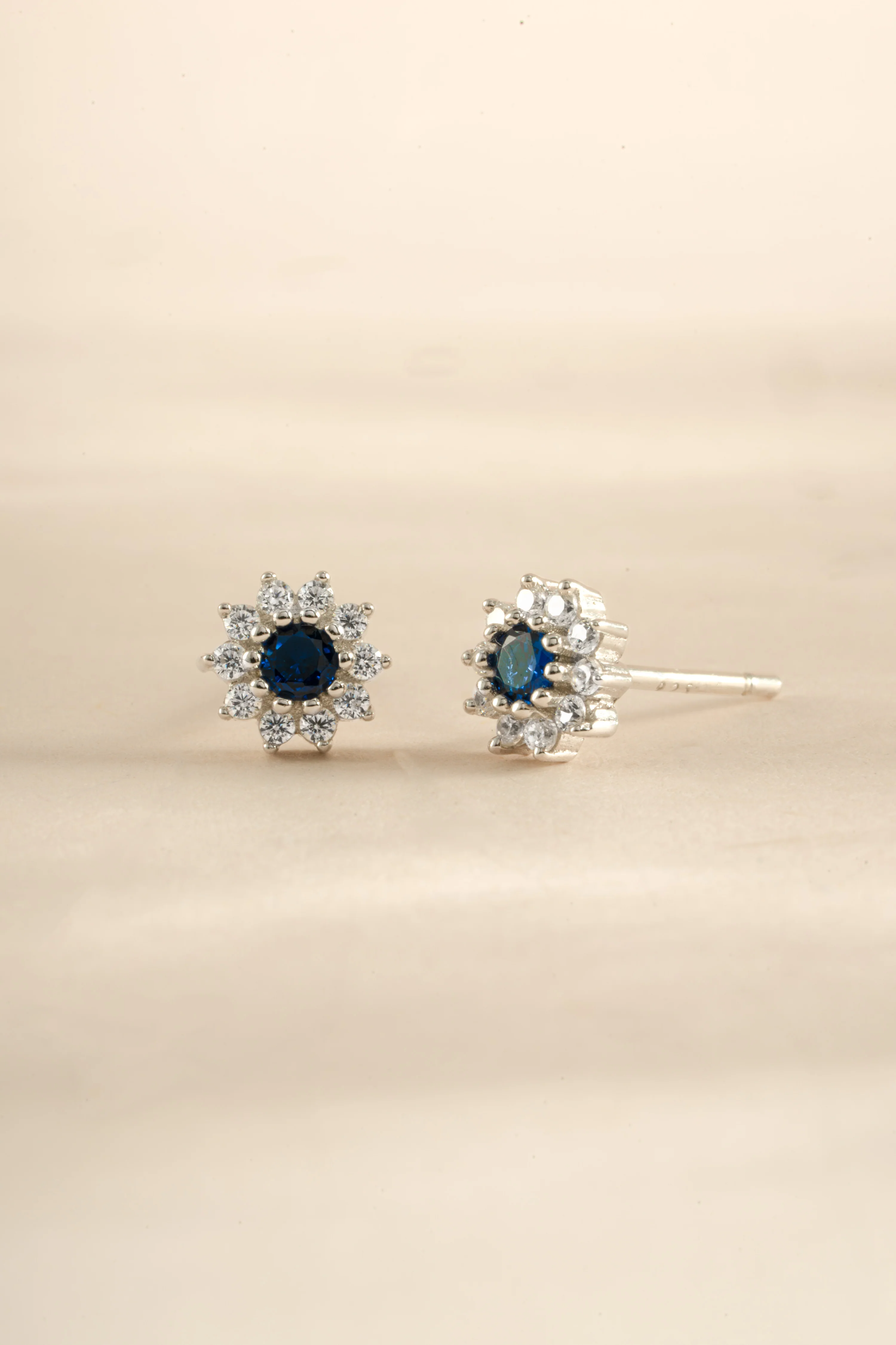 Sapphire Dainty Flower Studs - Image 6