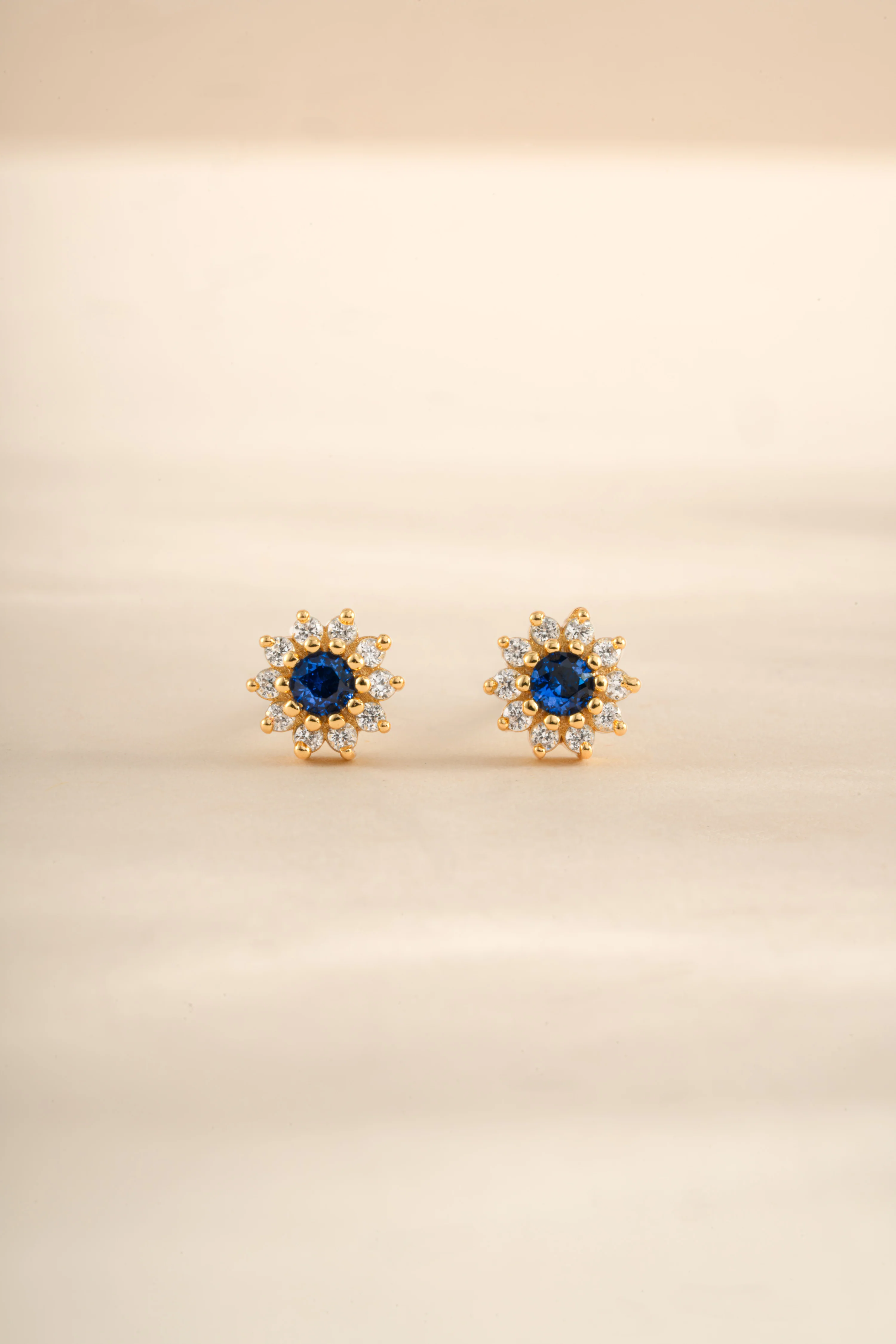 Sapphire Dainty Flower Studs - Image 7