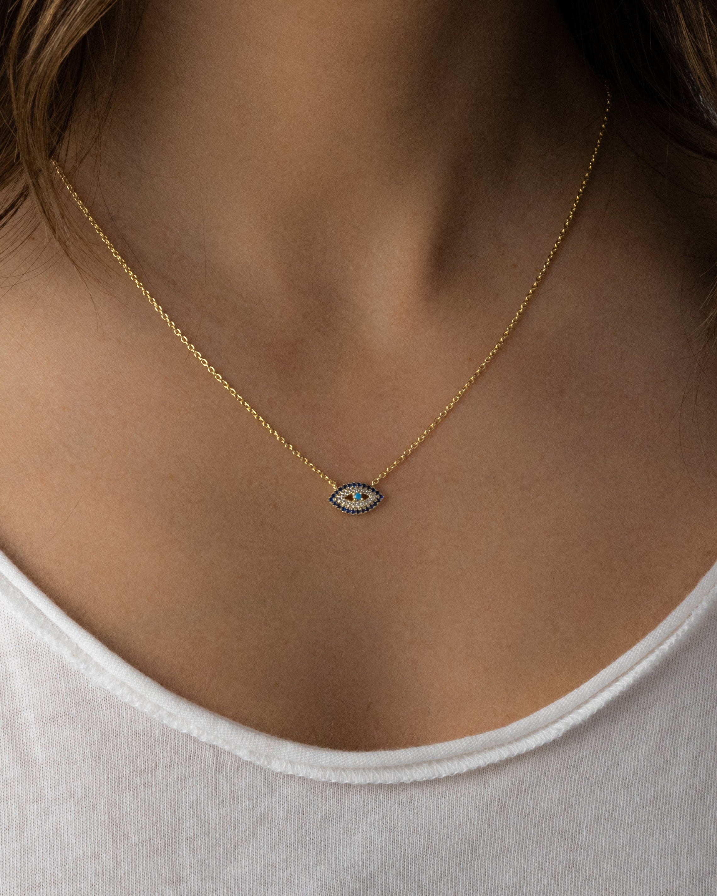 Sapphire Evil Eye Necklace - Image 2