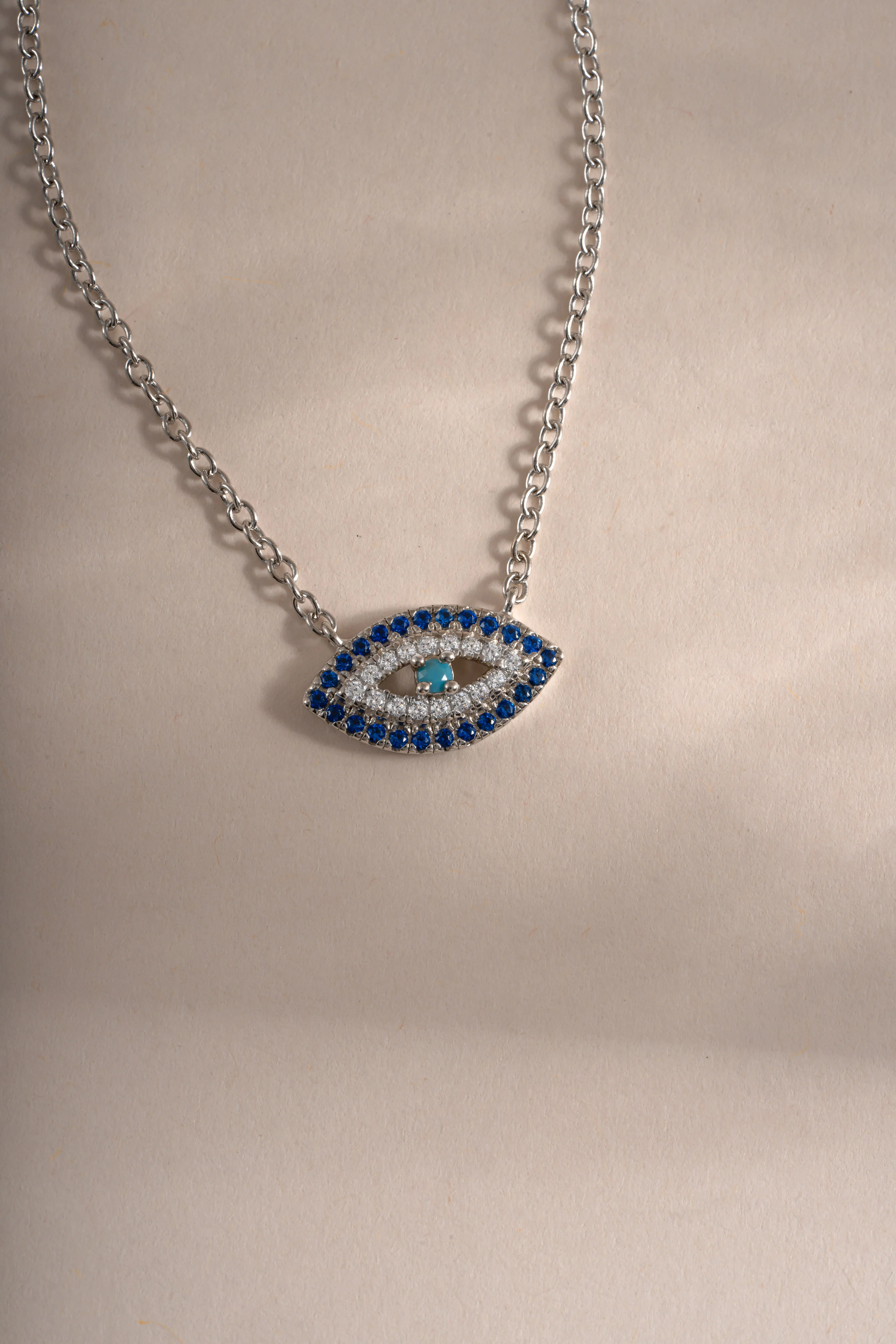 Sapphire Evil Eye Necklace - Image 6