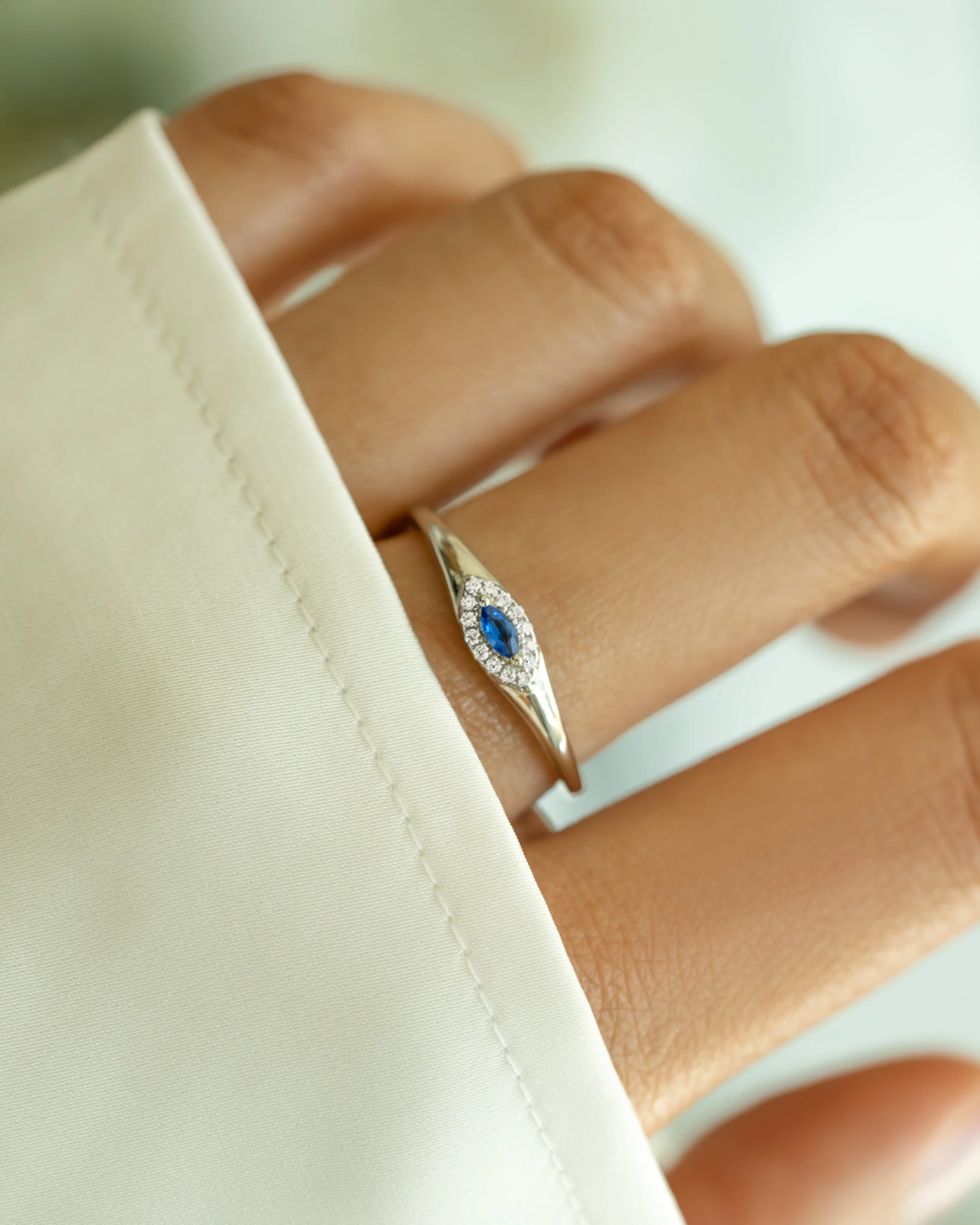 Sapphire Evil Eye Ring - Image 2