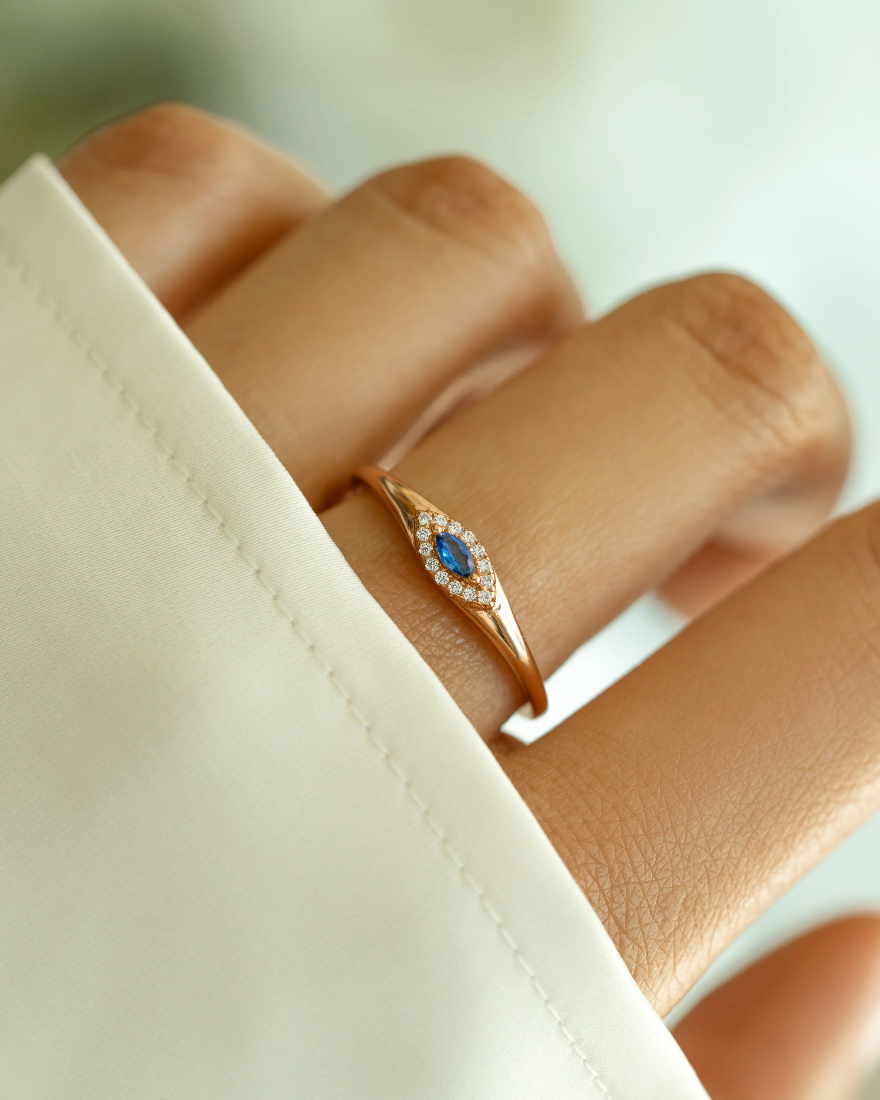 Sapphire Evil Eye Ring - Image 4