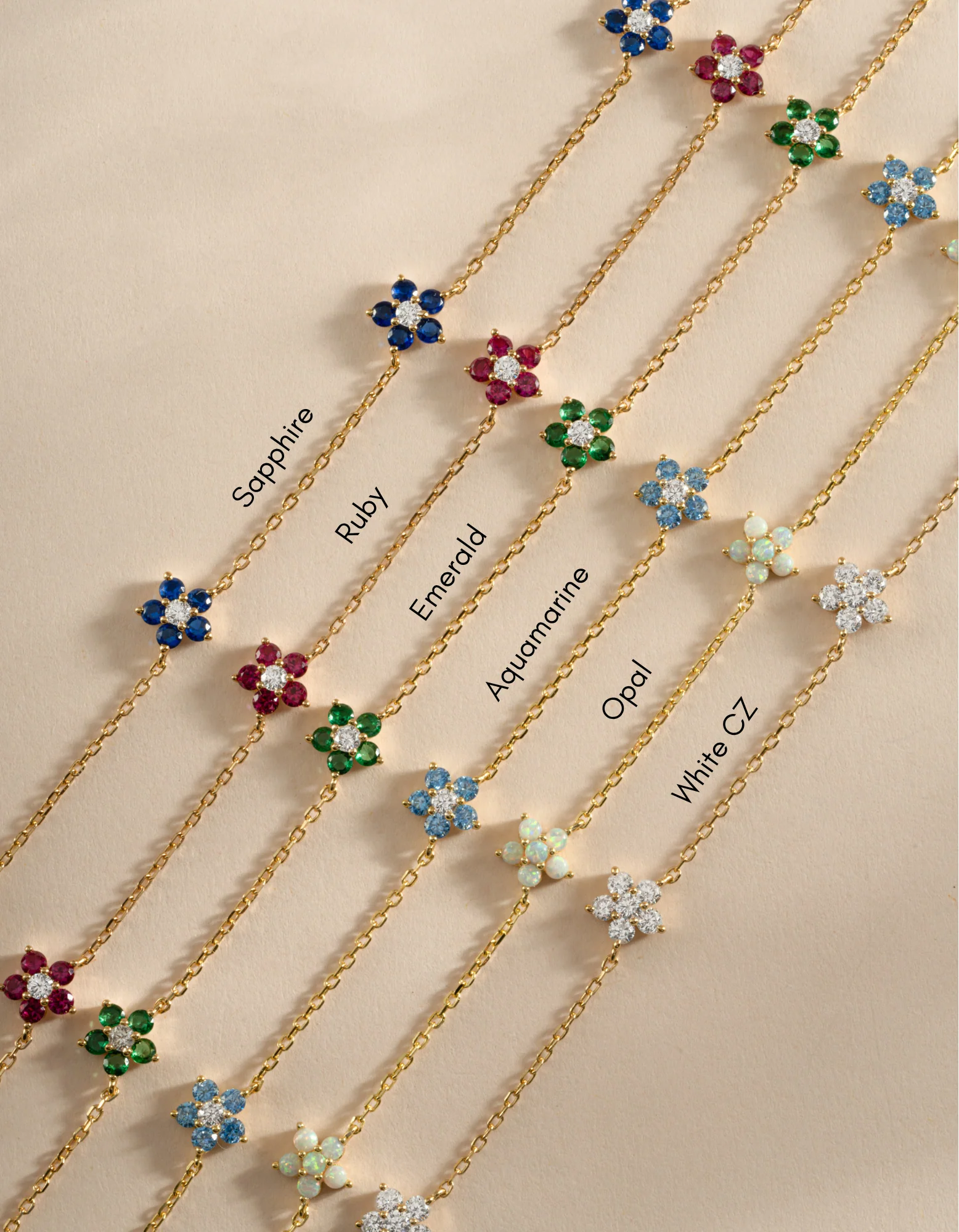 Diamond Flower Necklace - Image 5