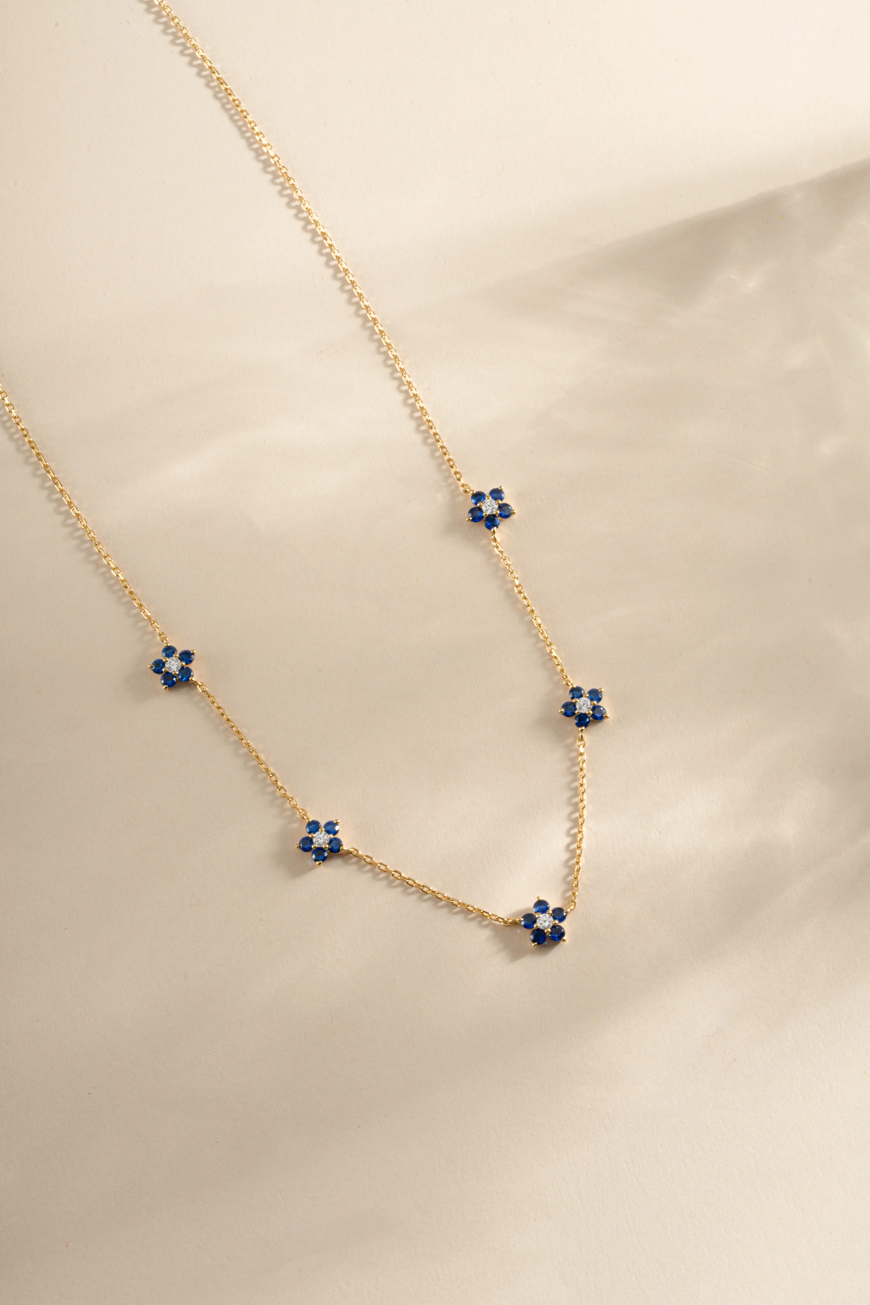 Sapphire Flower Necklace - Image 7