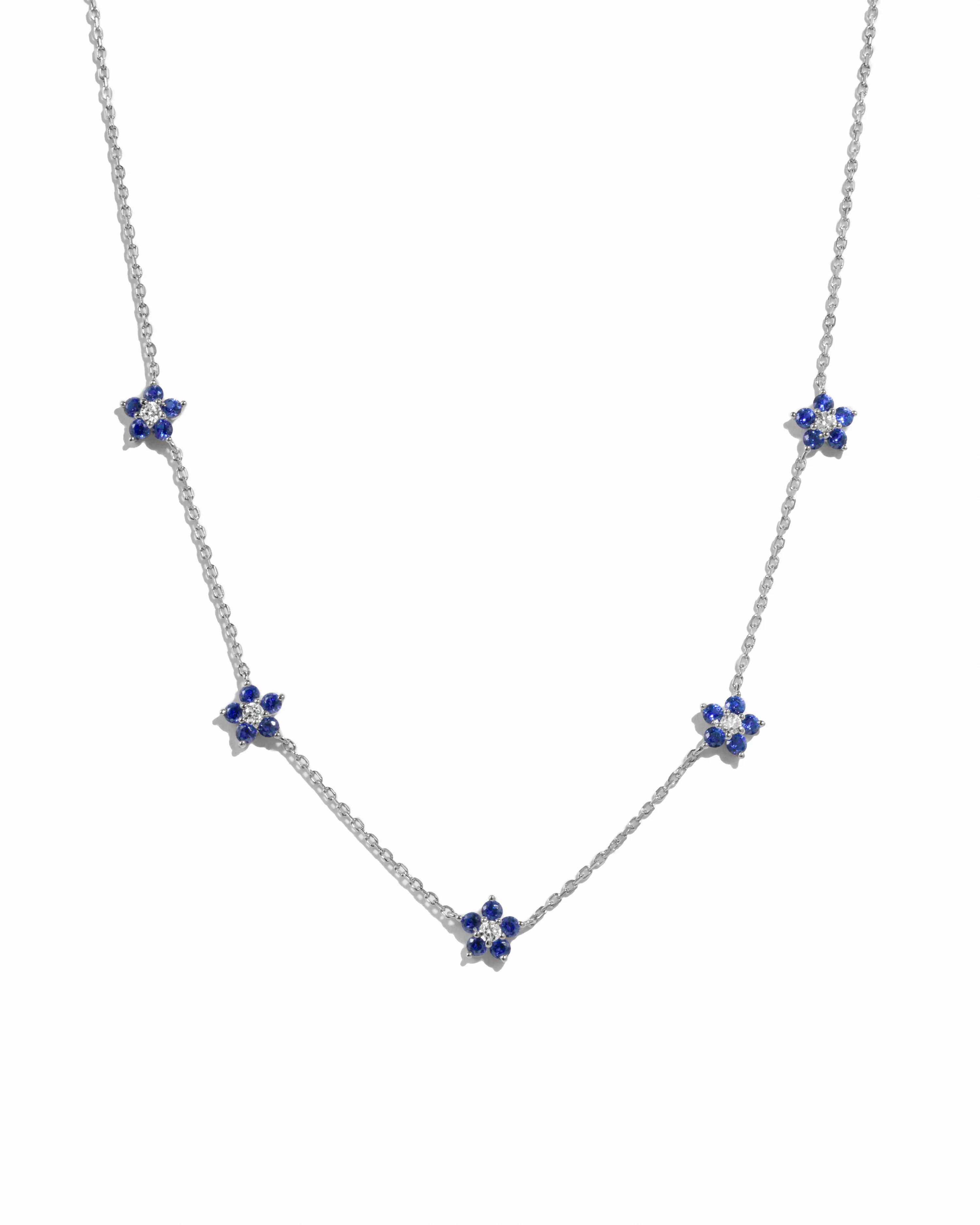 Sapphire Flower Necklace - Image 9