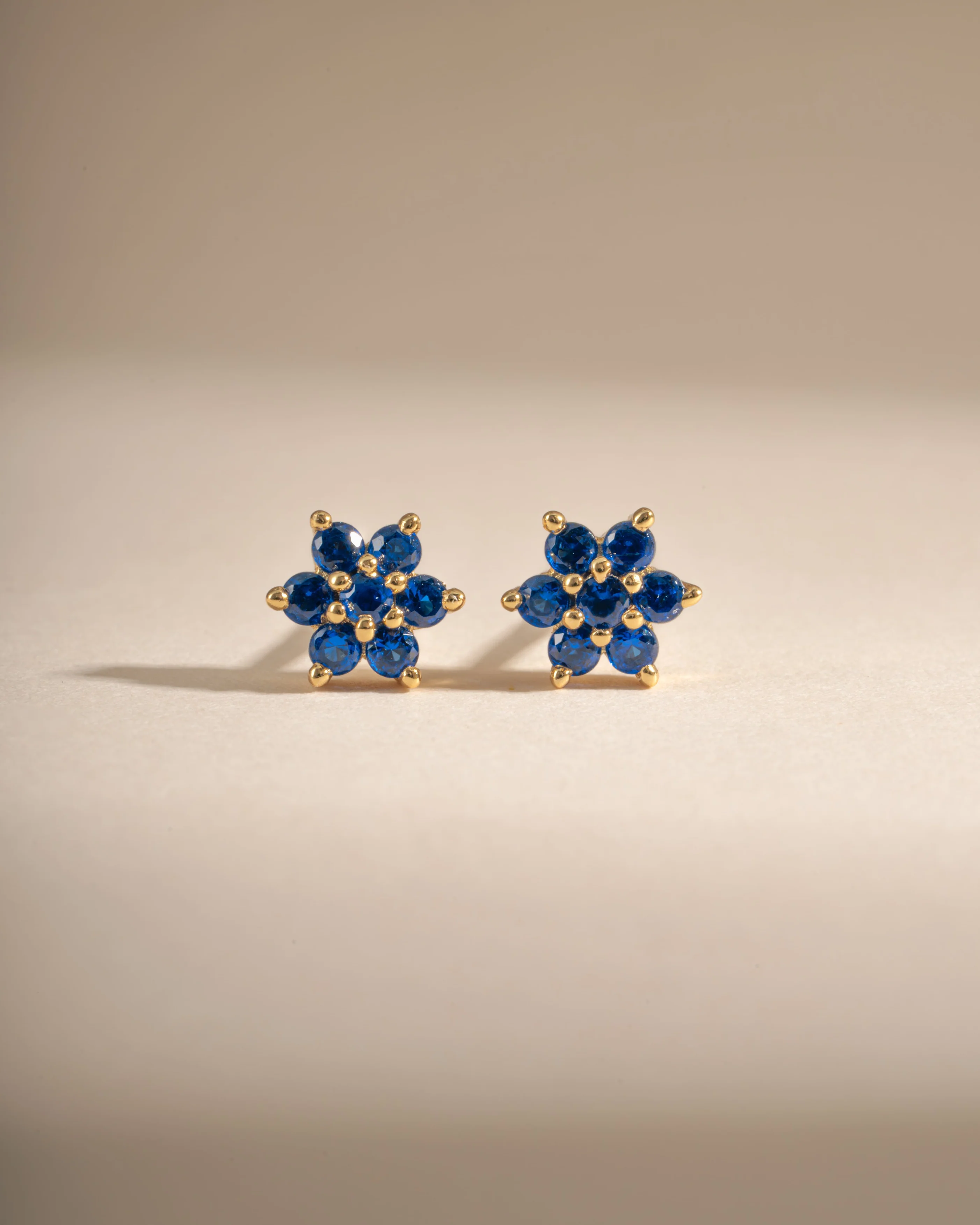 Sapphire Flower Studs - Image 7