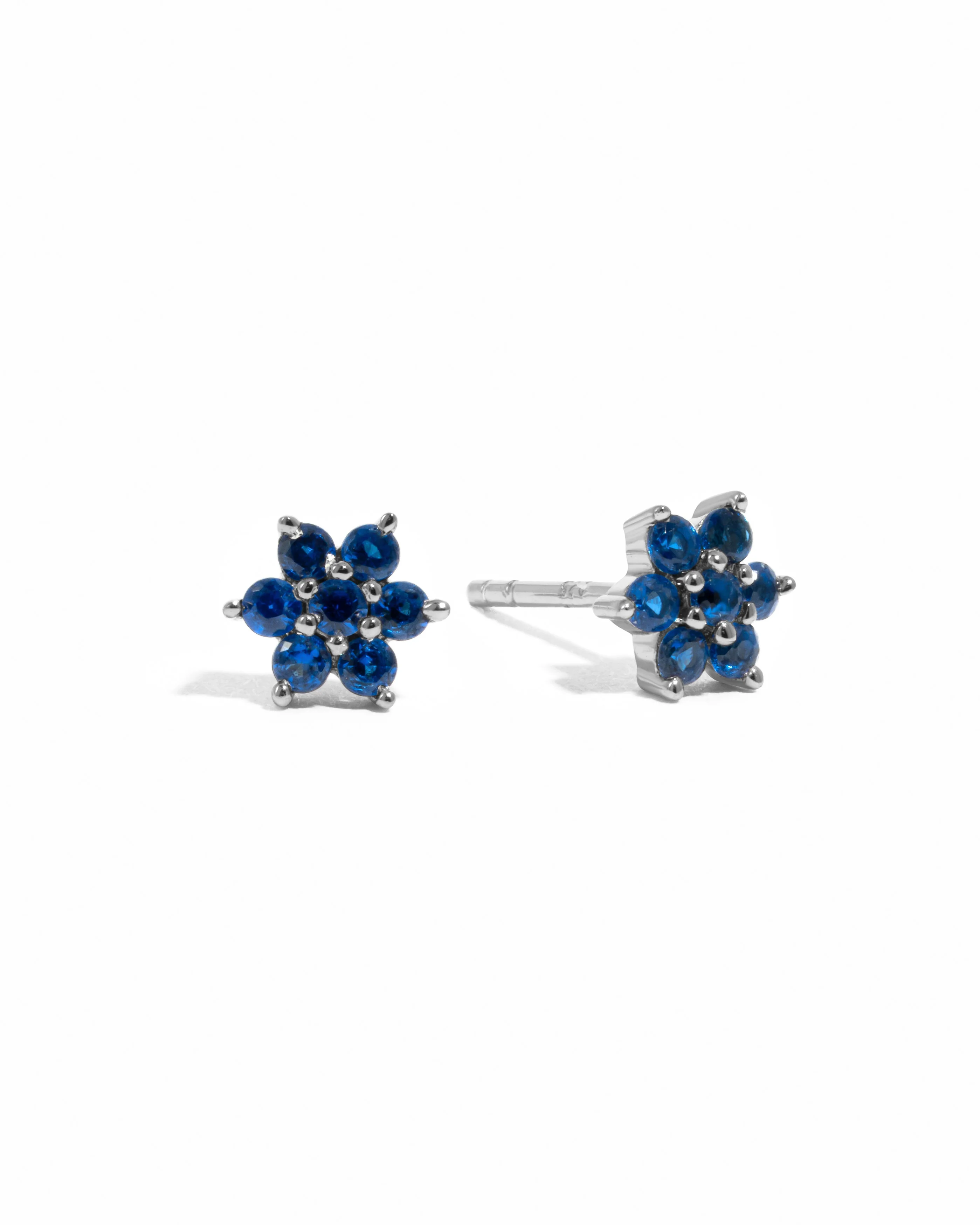 Sapphire Flower Studs - Image 9
