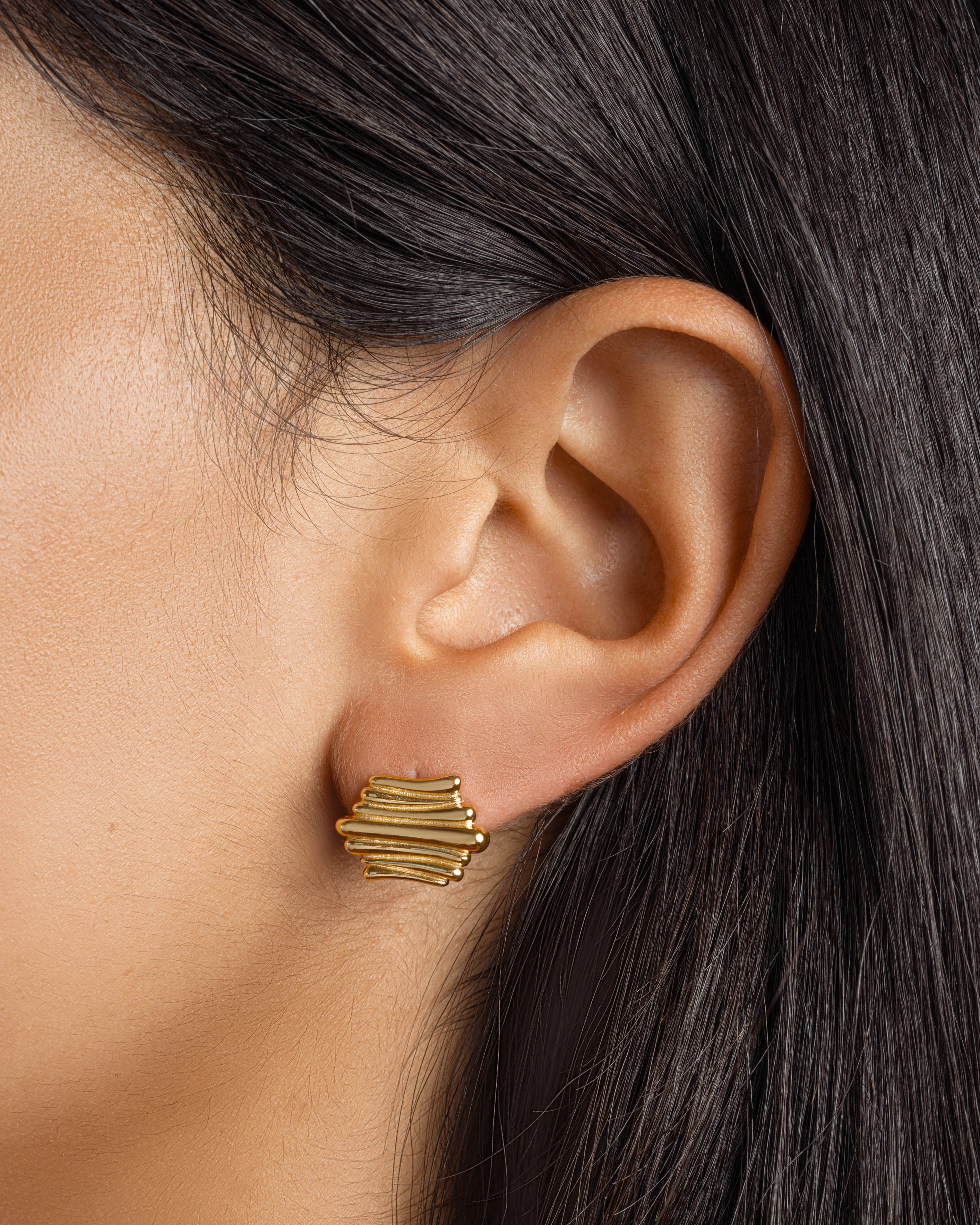 Scribble Stud Earrings - Image 2