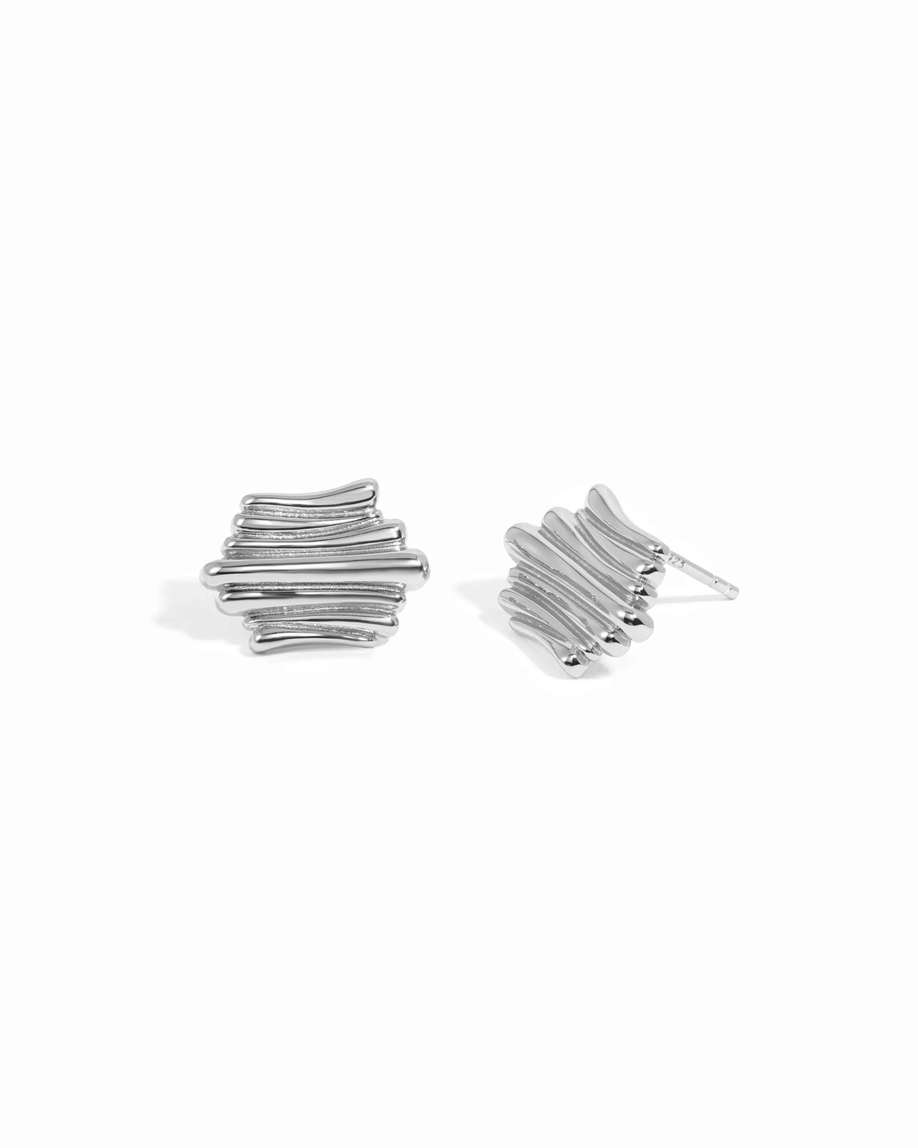 Scribble Stud Earrings - Image 3