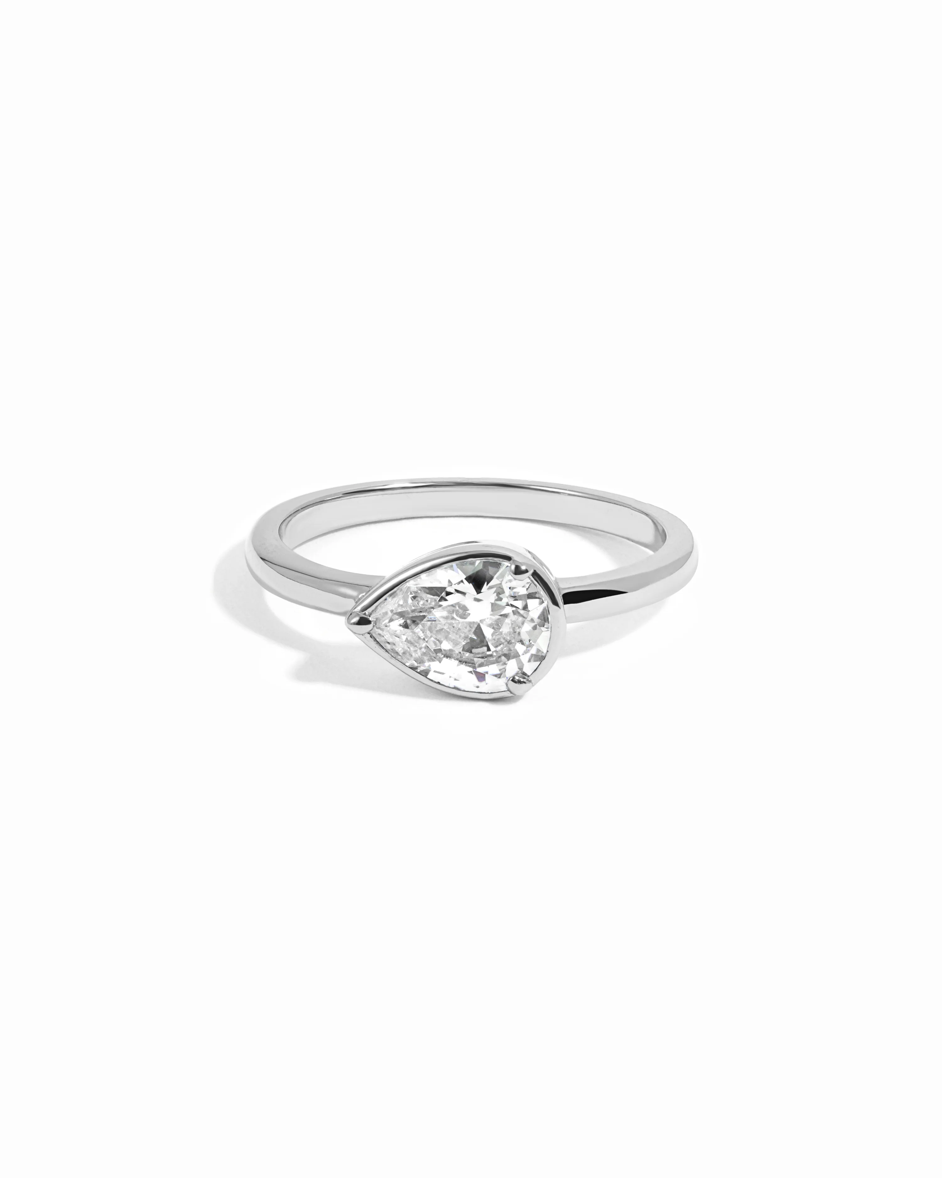 Sideways Bezel Pear Ring - Image 3