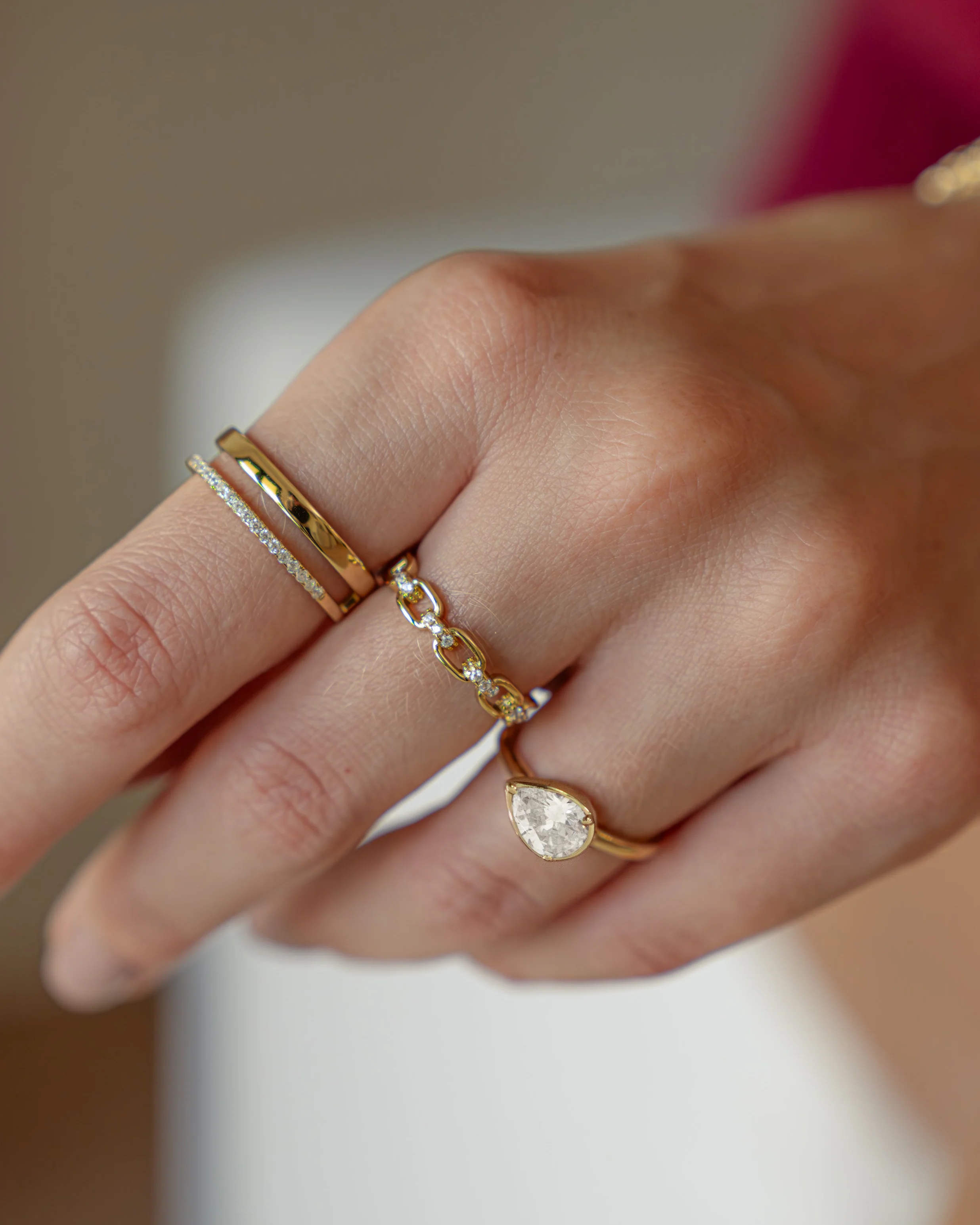 Sideways Bezel Pear Ring - Image 6