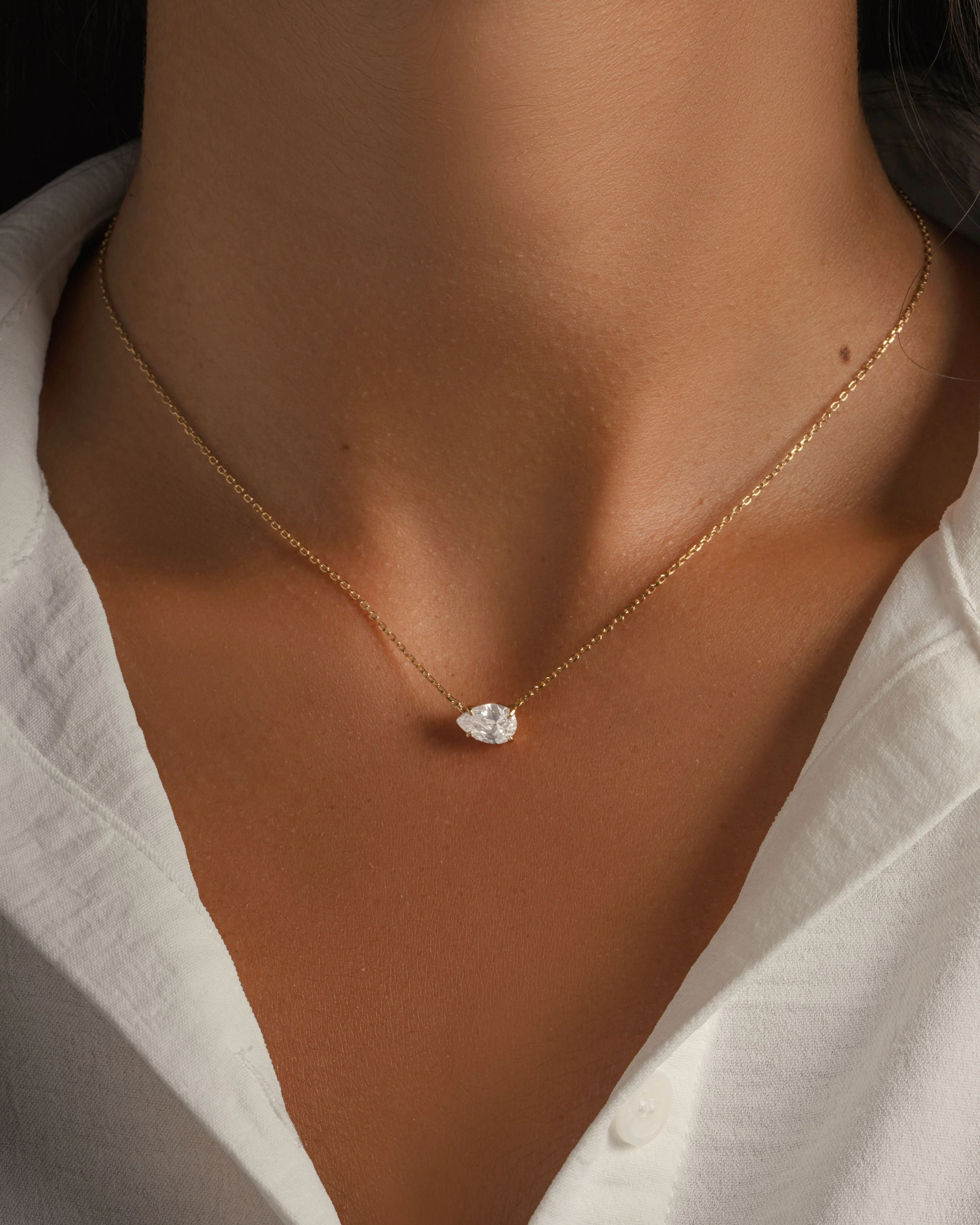 Sideways Pear Necklace - Image 2