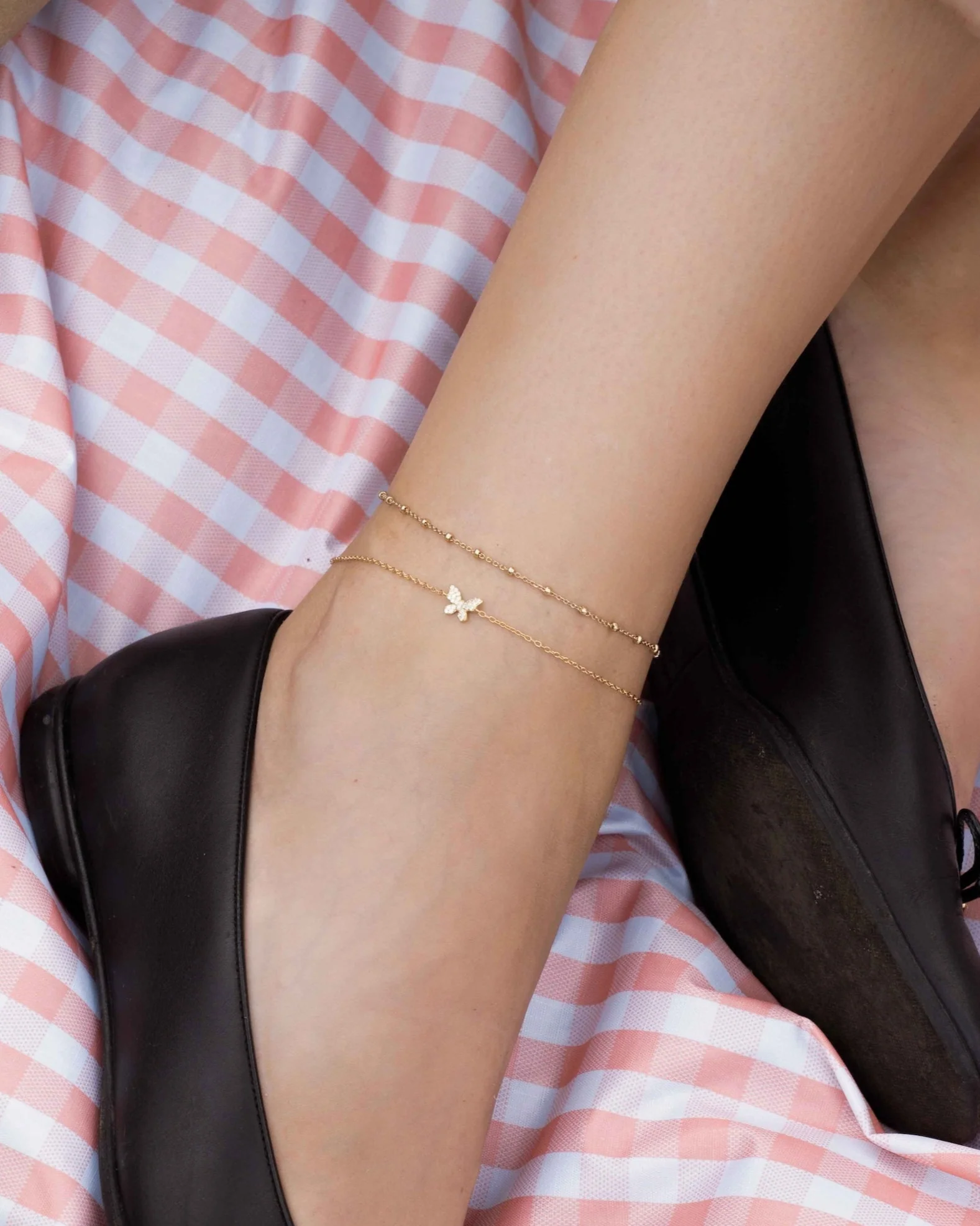 Simple Beaded Anklet - Image 2