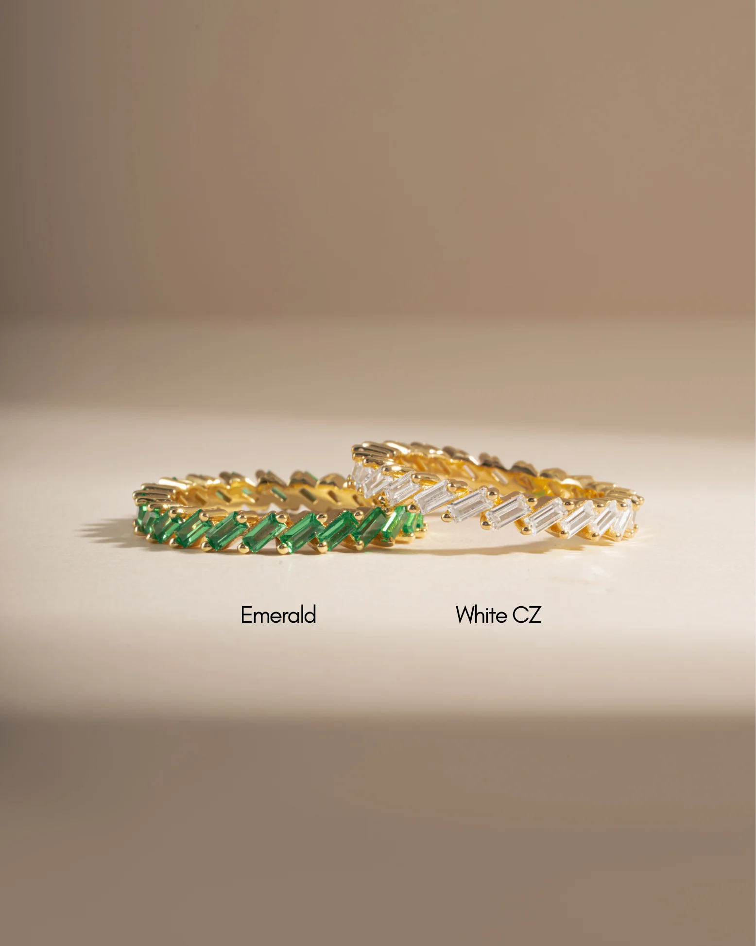 Slanted White CZ Baguette Ring - Image 5