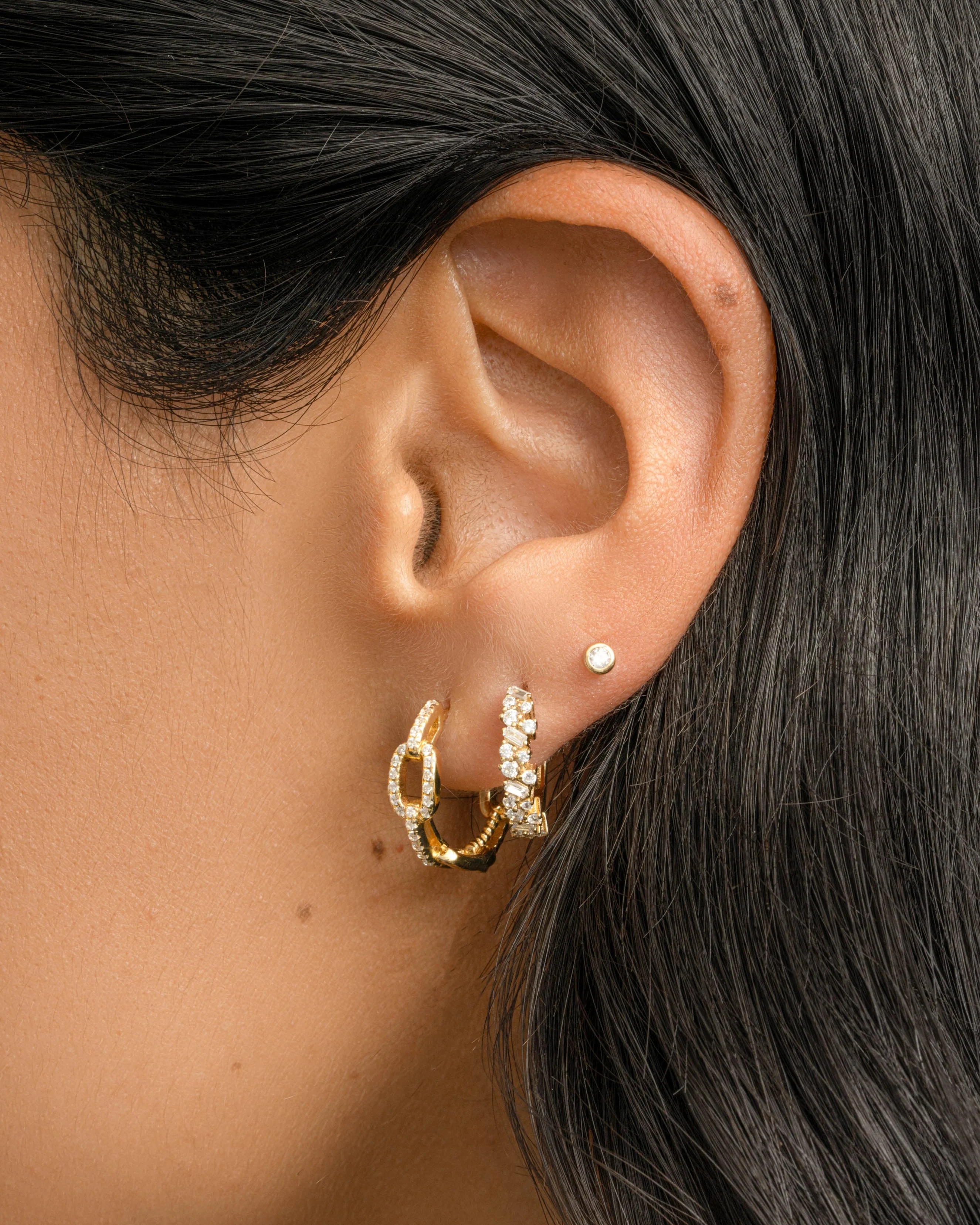 Small Chain Link Hoops - Image 2