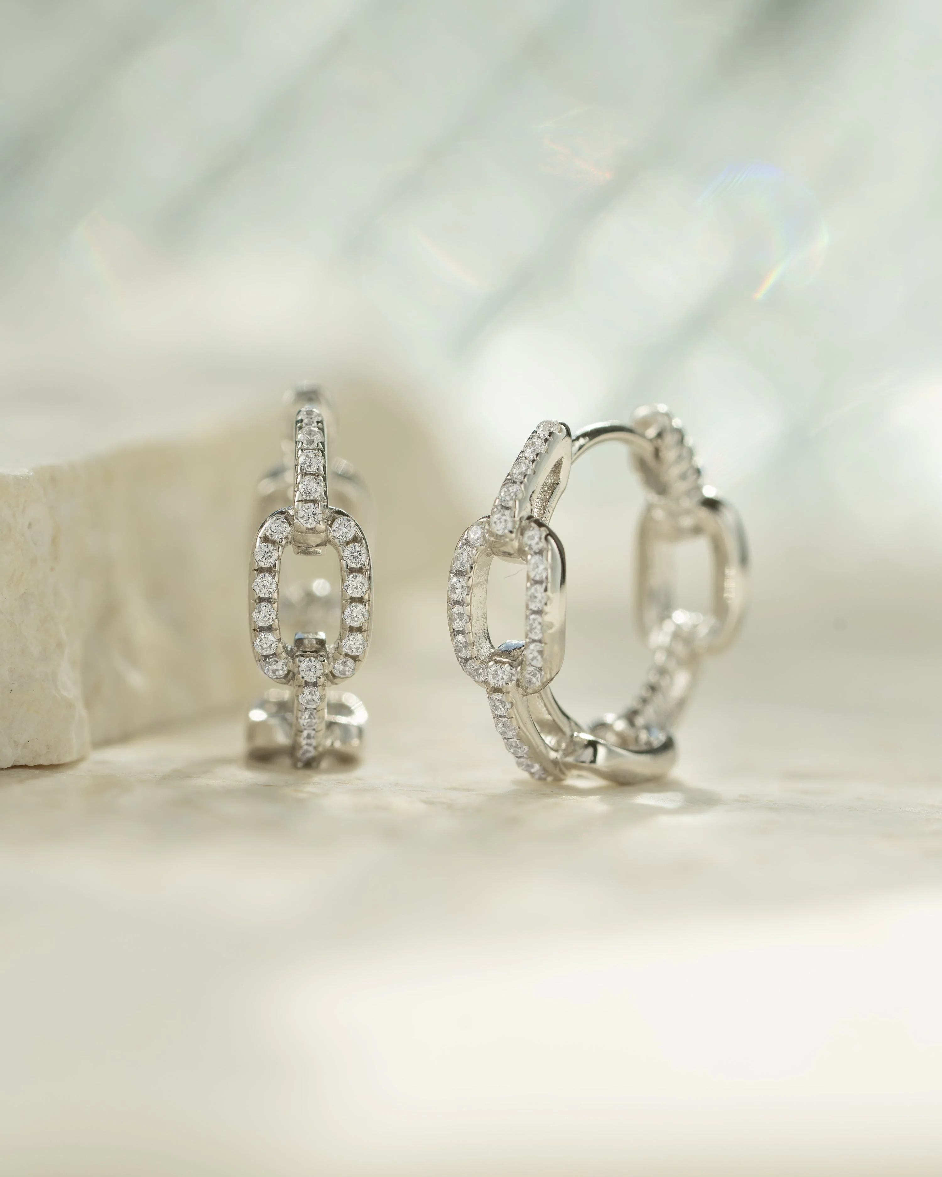 Small Chain Link Hoops - Image 3