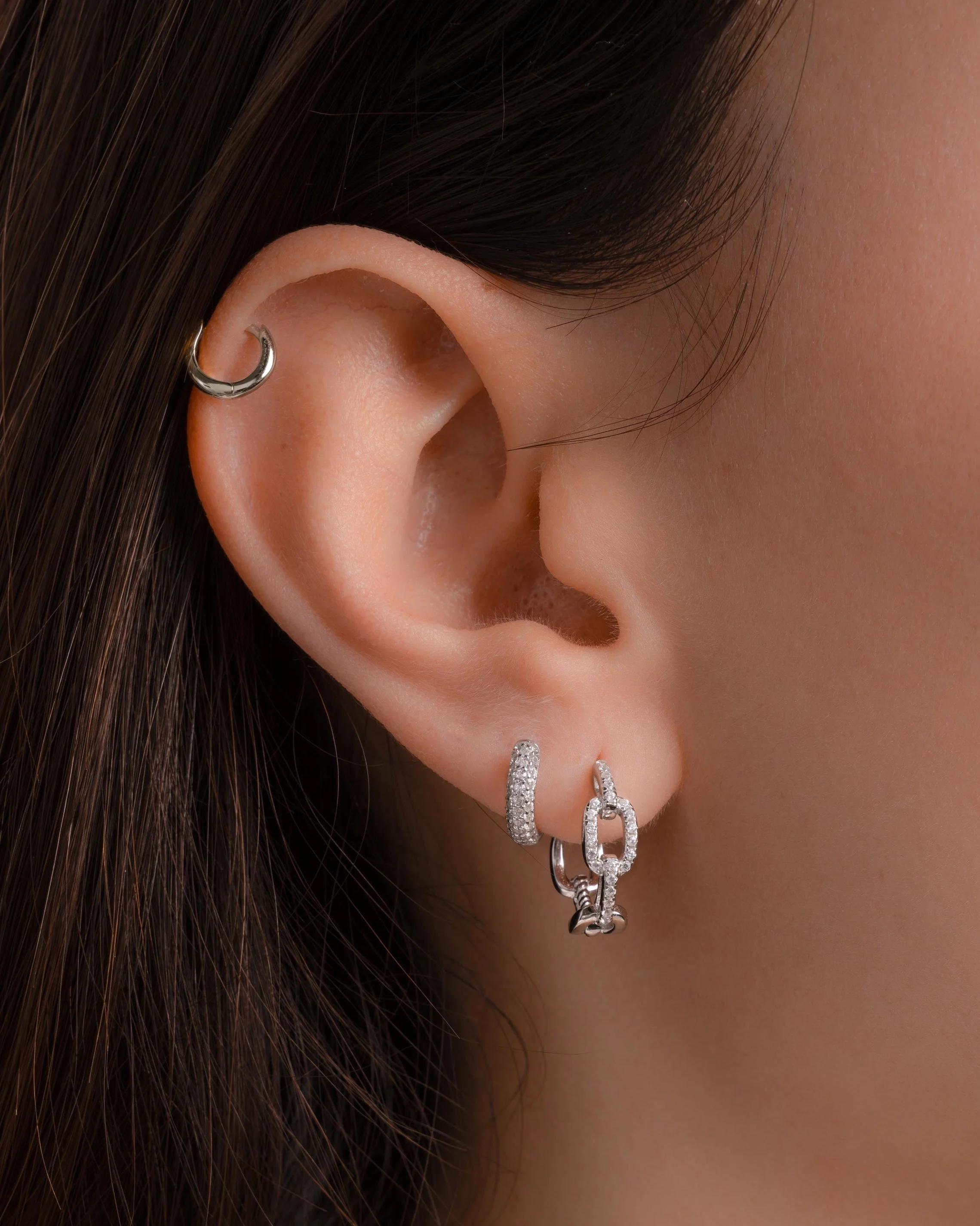 Small Chain Link Hoops - Image 4