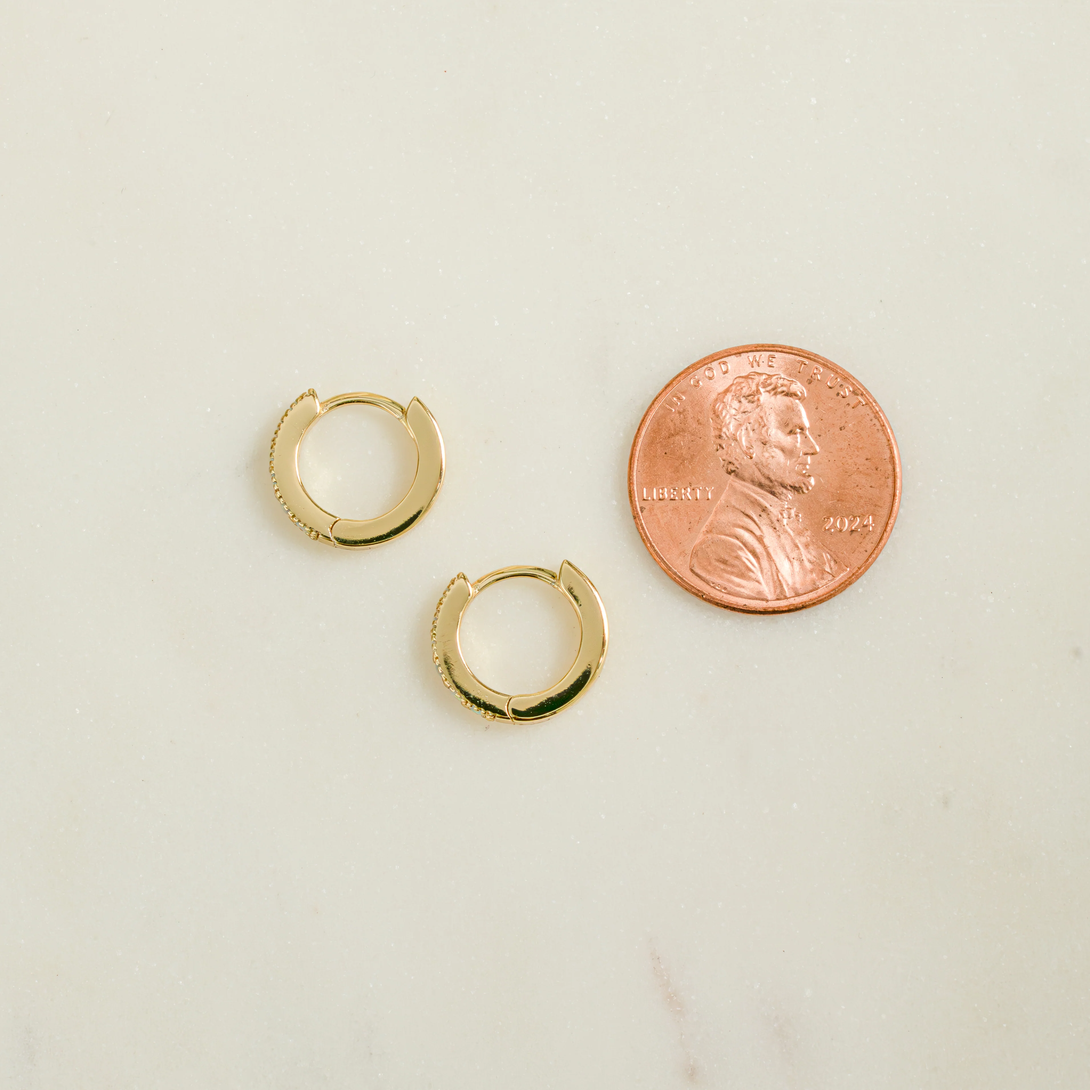 Small Opal Huggies - Image 5