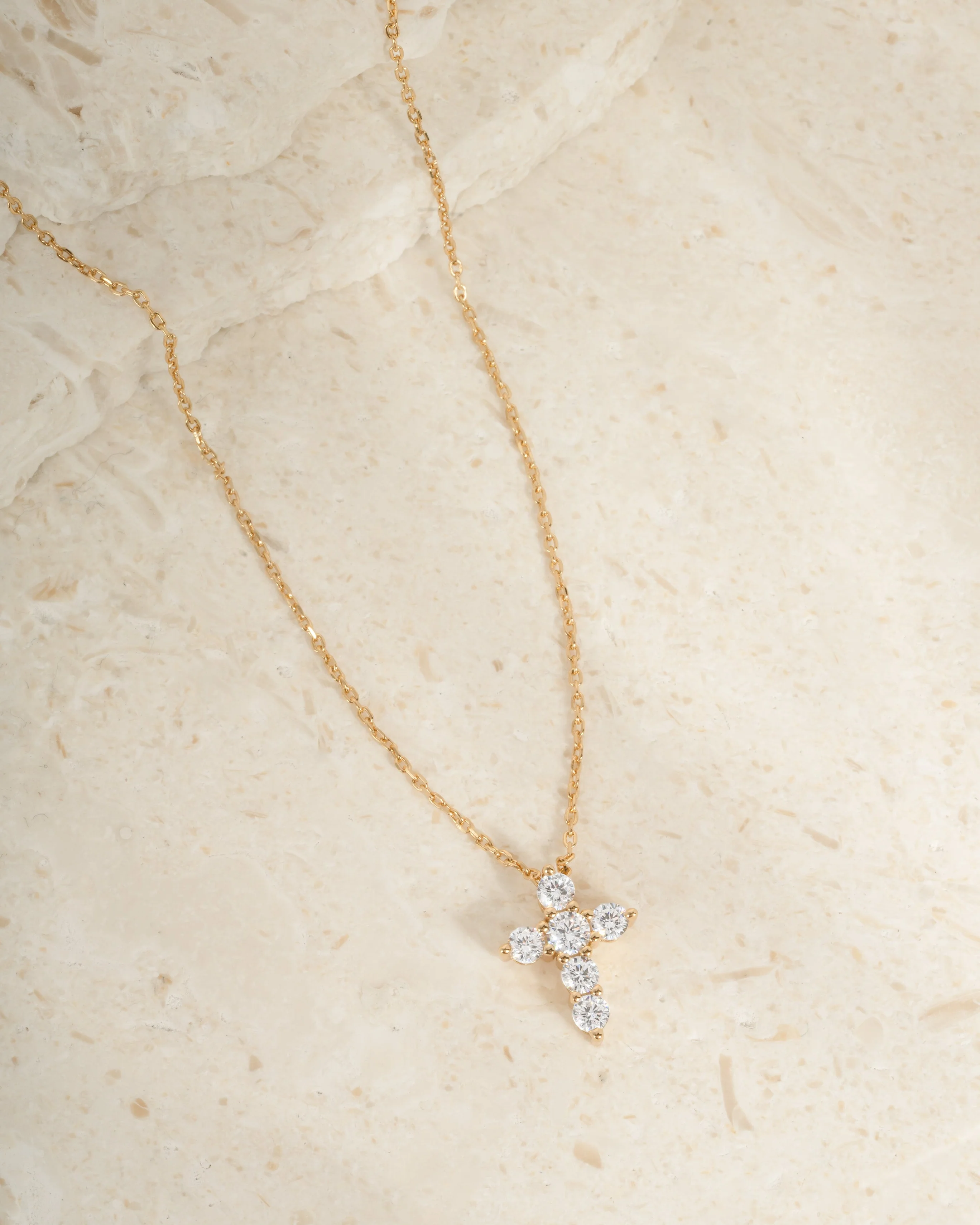 Small Studded Cross Necklace - Image 10