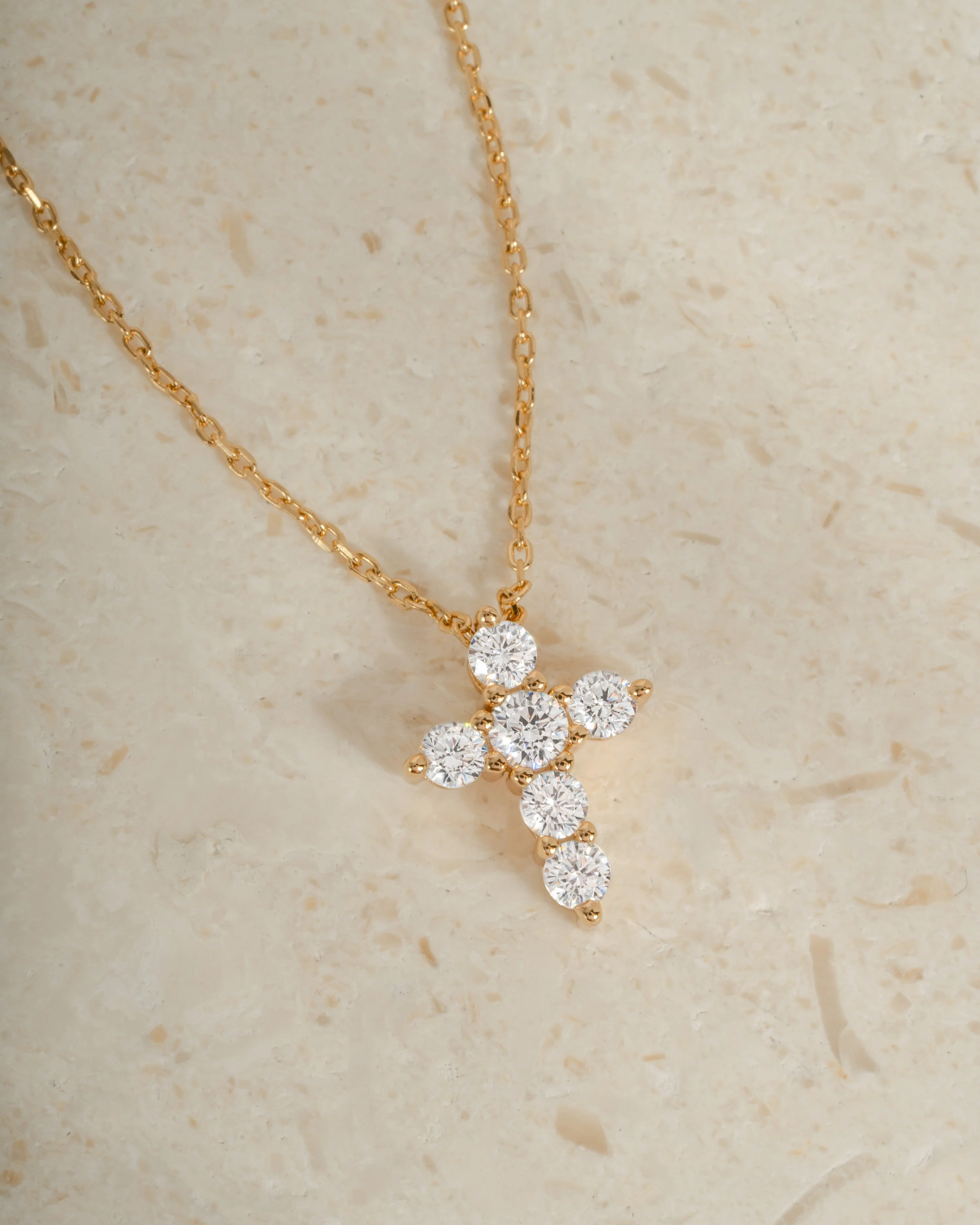 Small Studded Cross Necklace - Image 11