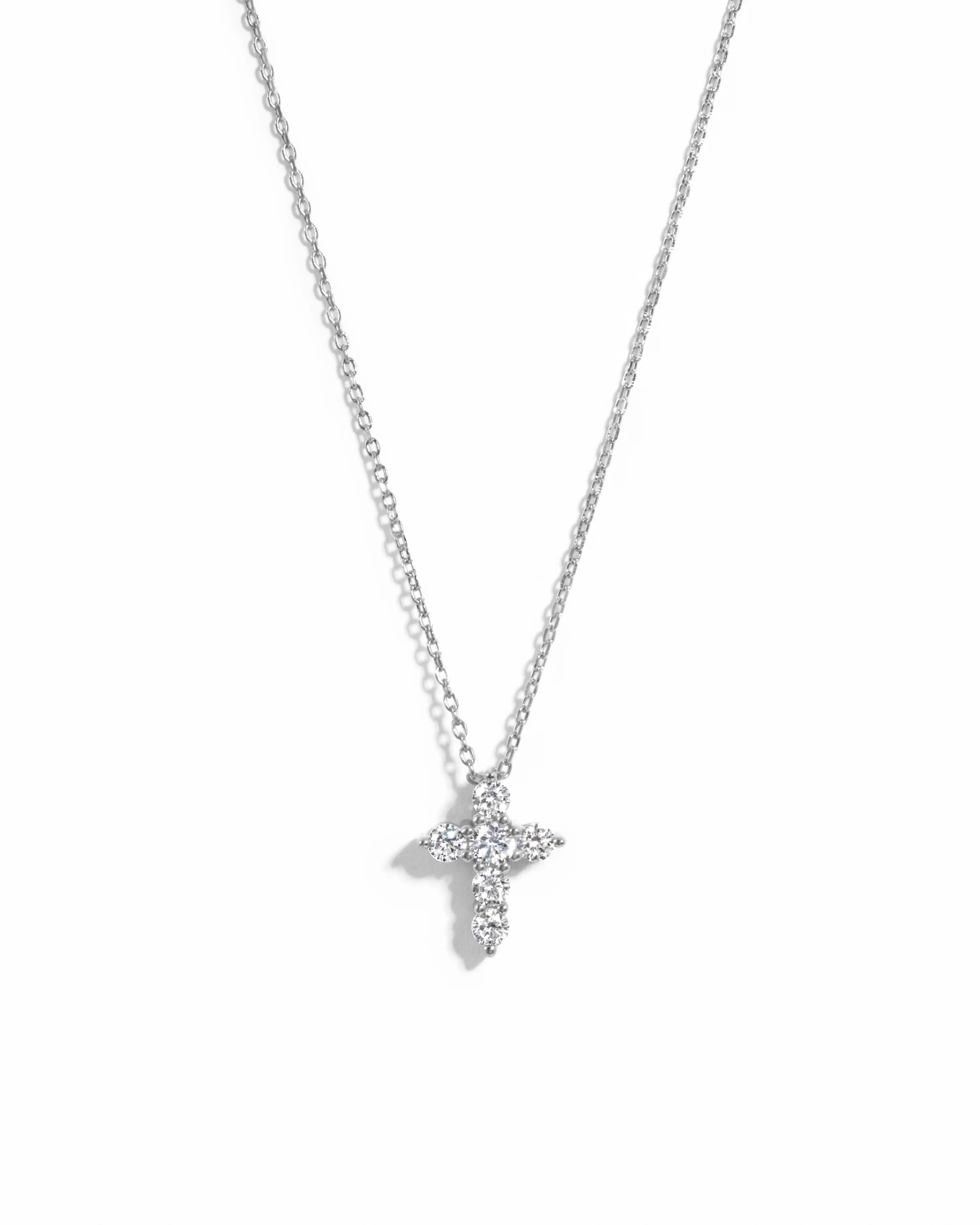 Small Studded Cross Necklace - Image 3