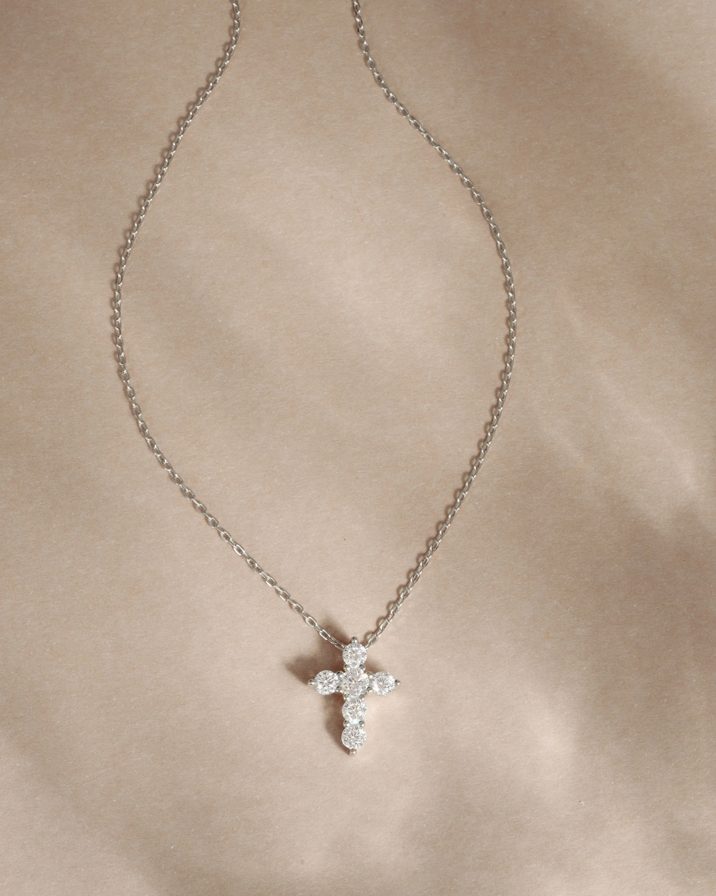 Small Studded Cross Necklace - Image 7