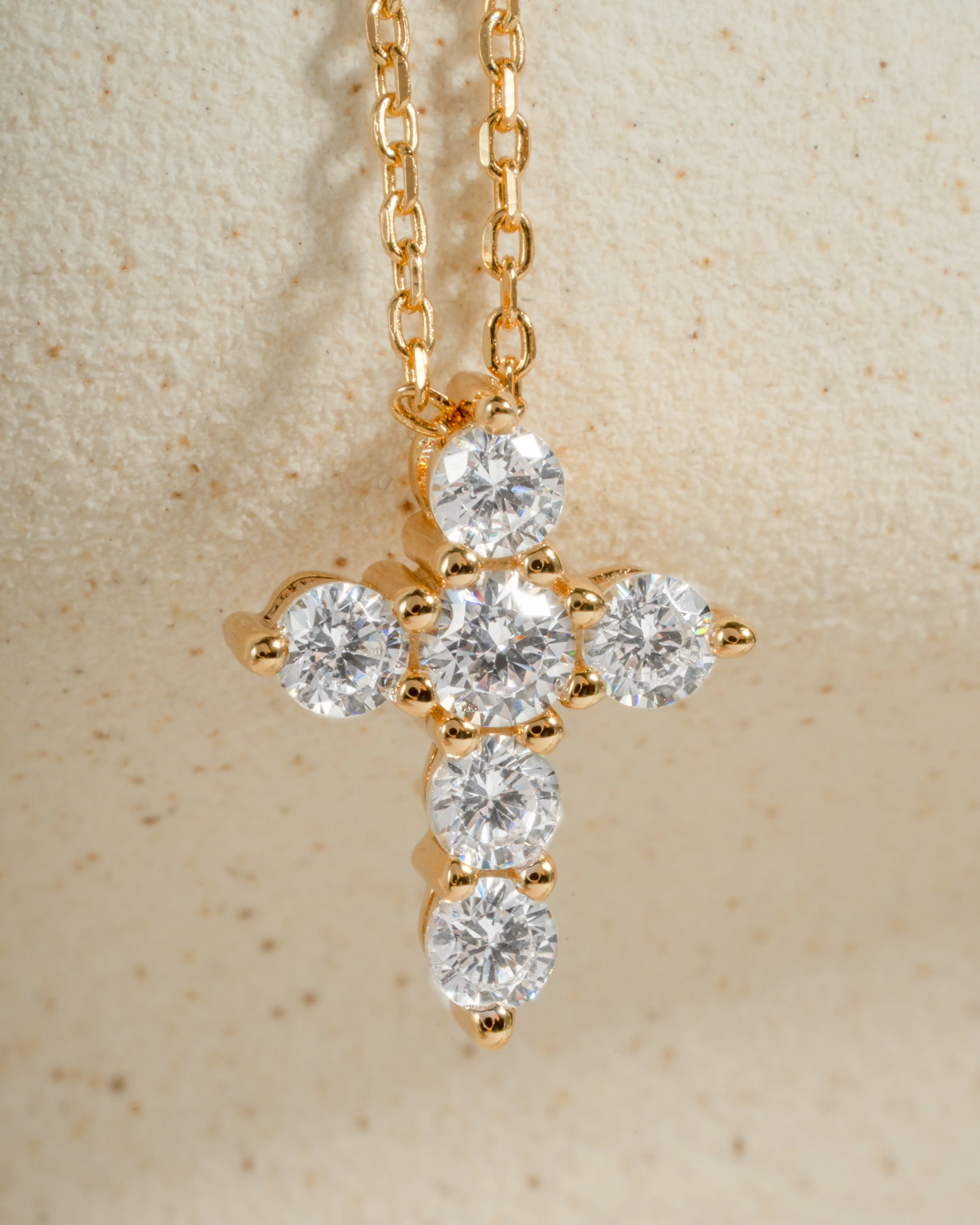 Small Studded Cross Necklace - Image 8
