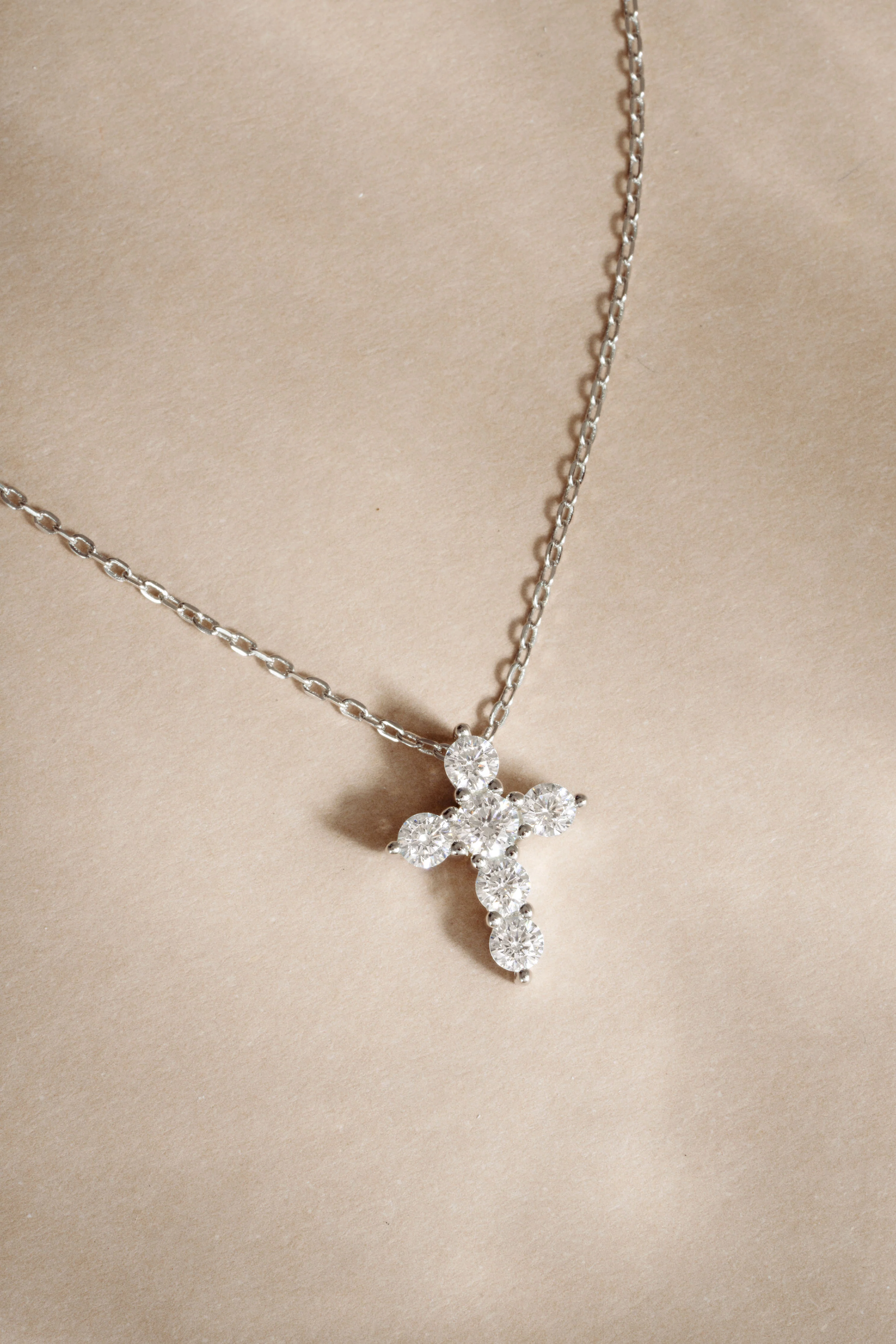 Small Studded Cross Necklace - Image 9