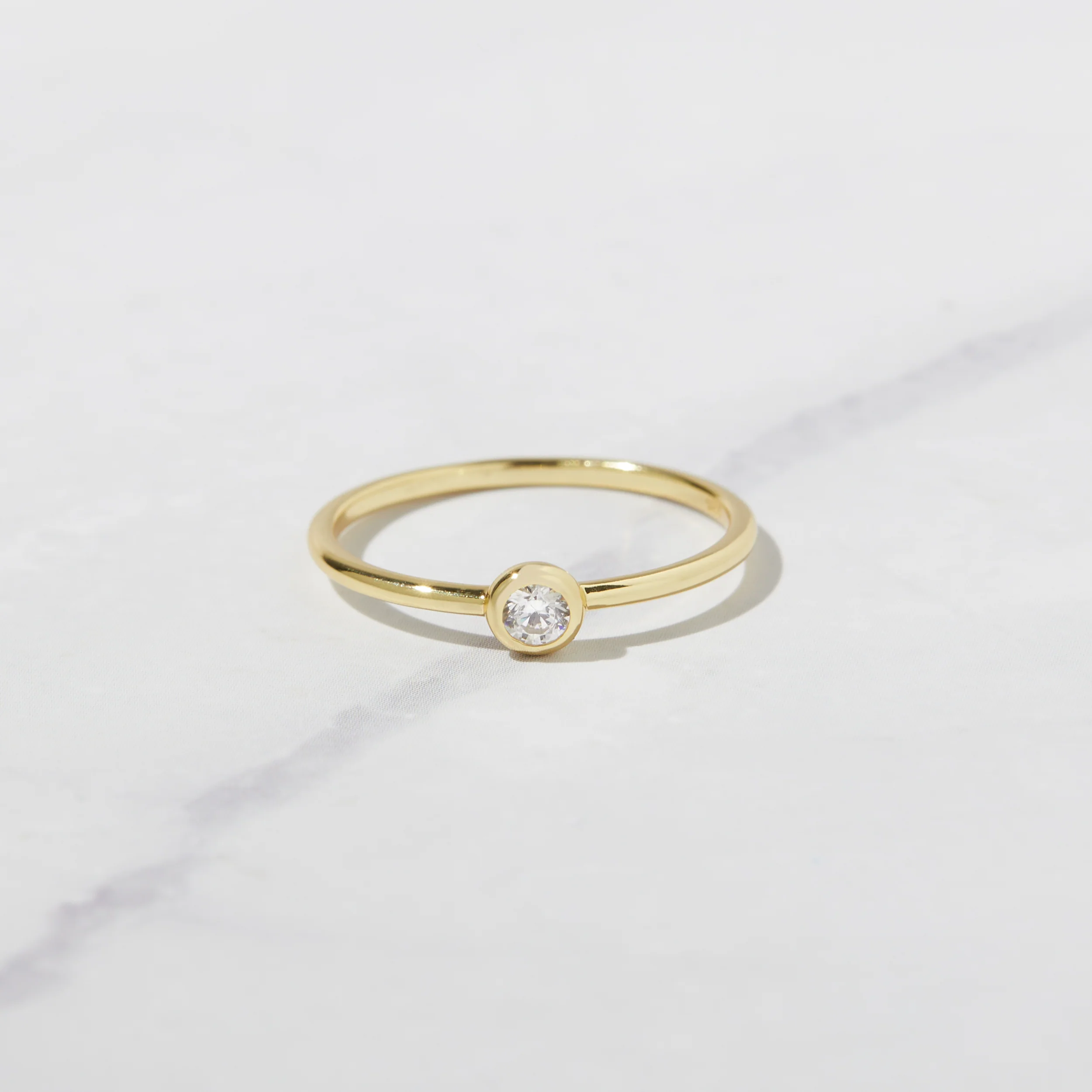 Solitaire Bezel Ring - Image 4