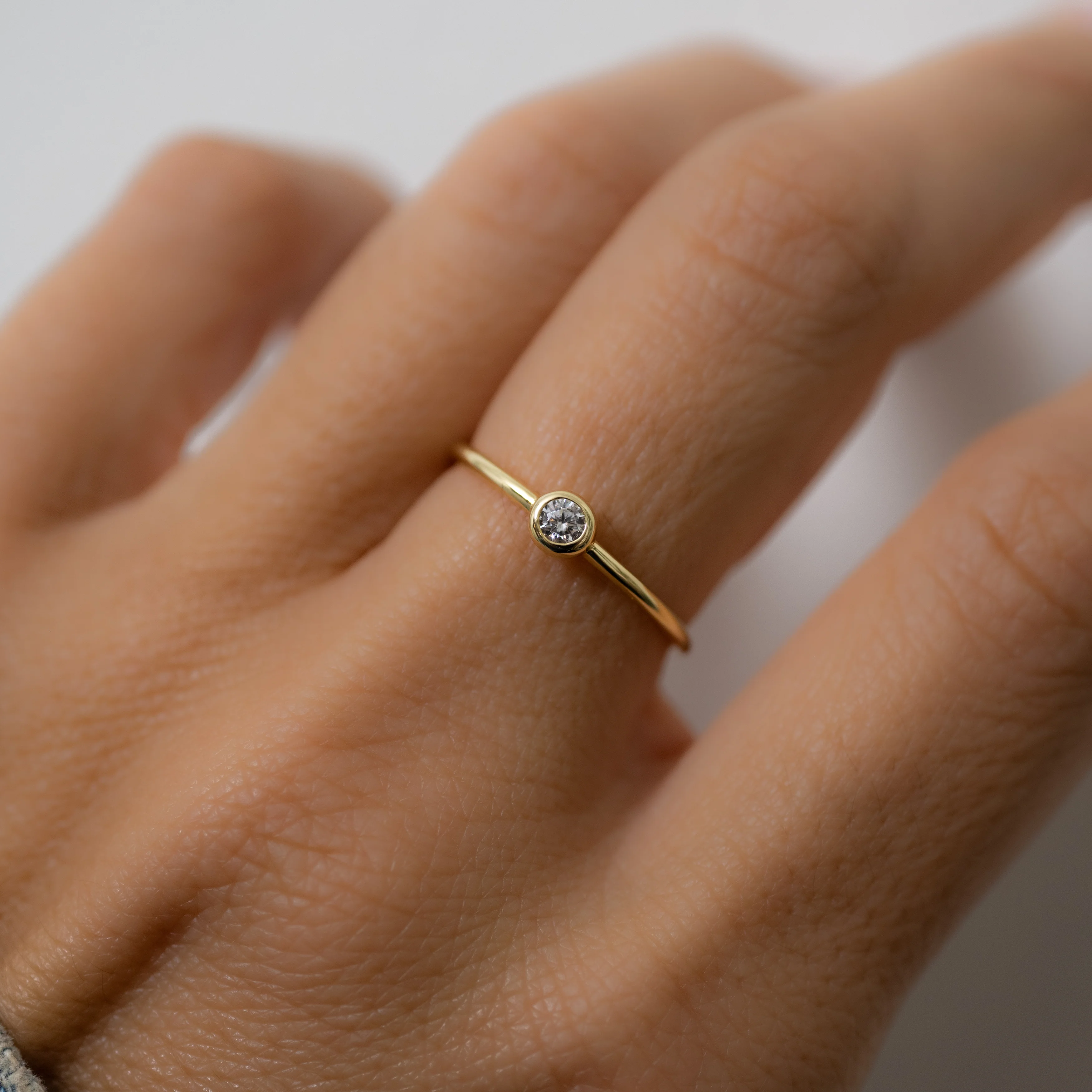 Solitaire Bezel Ring - Image 5