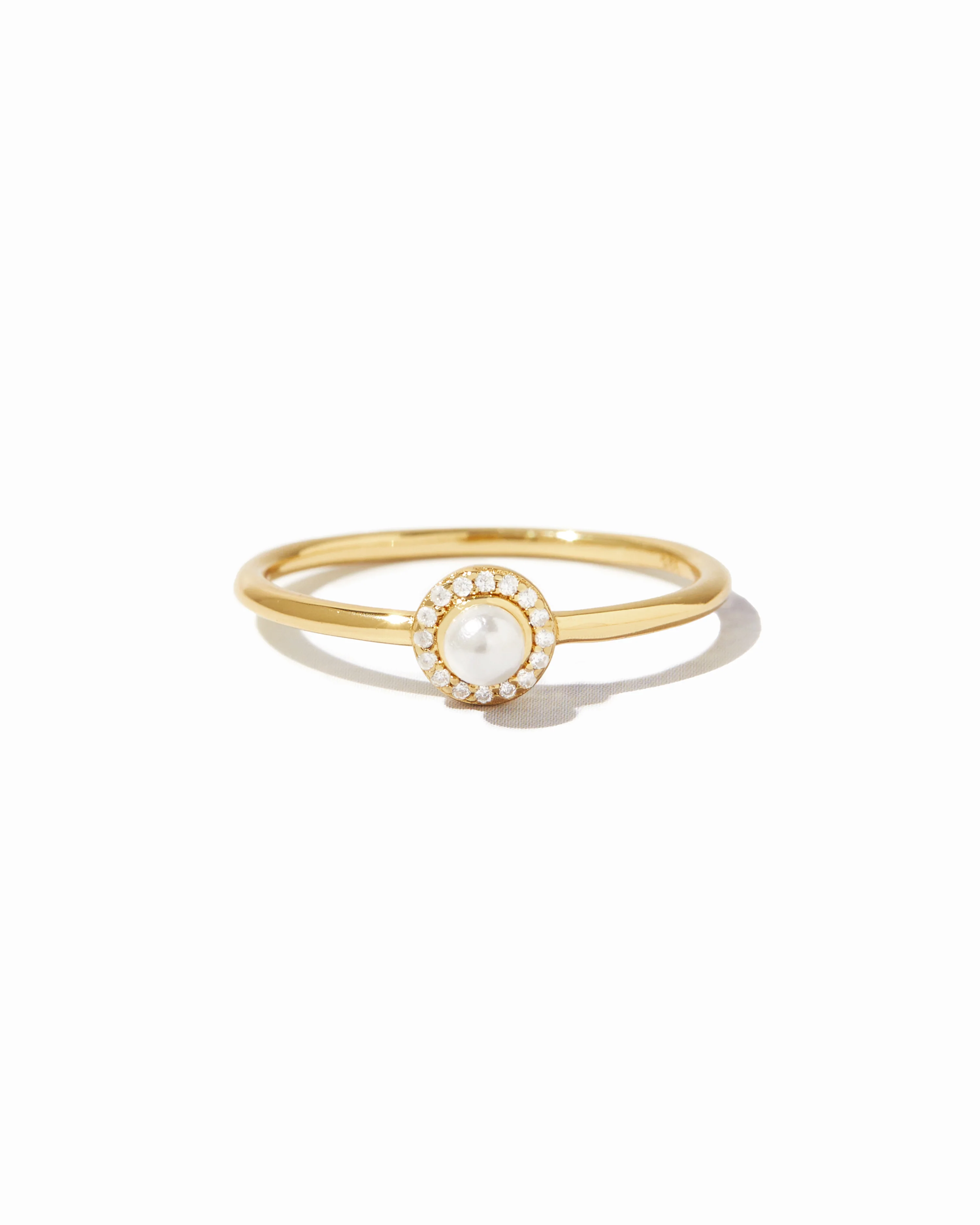 Solitaire Pearl Ring