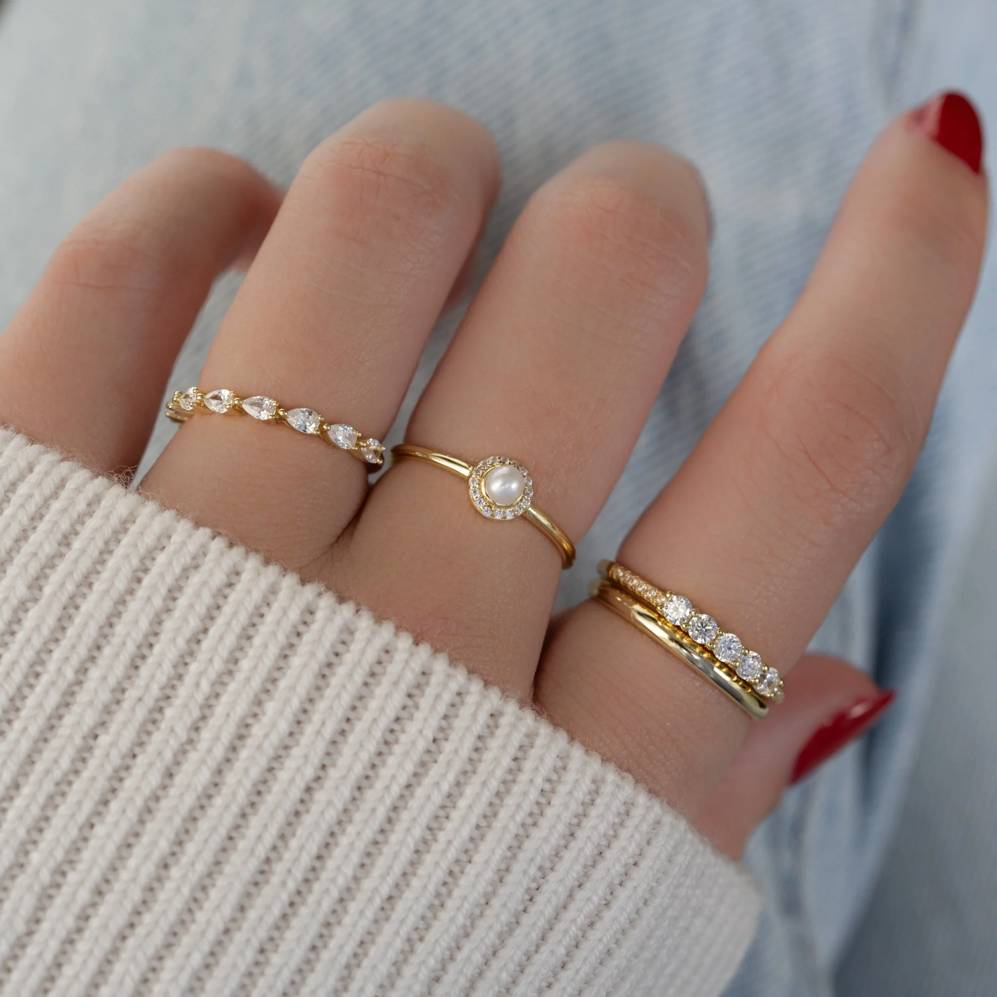 Solitaire Pearl Ring - Image 2