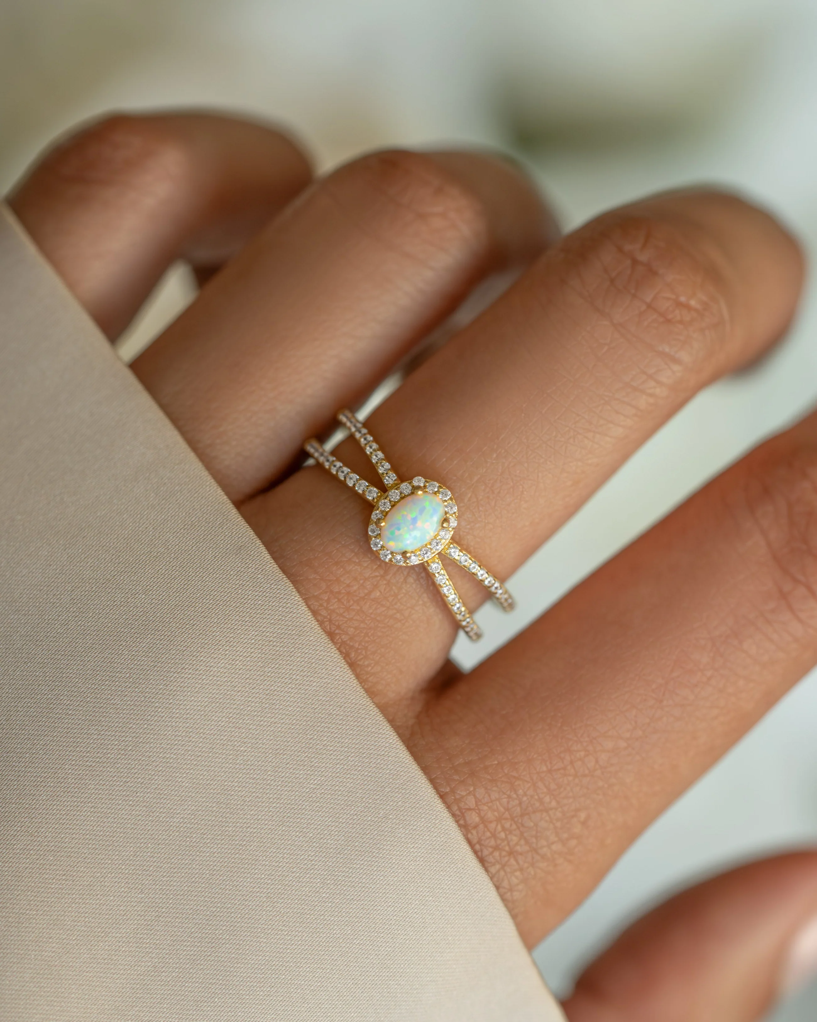 Split Shank Opal Ring - Image 2