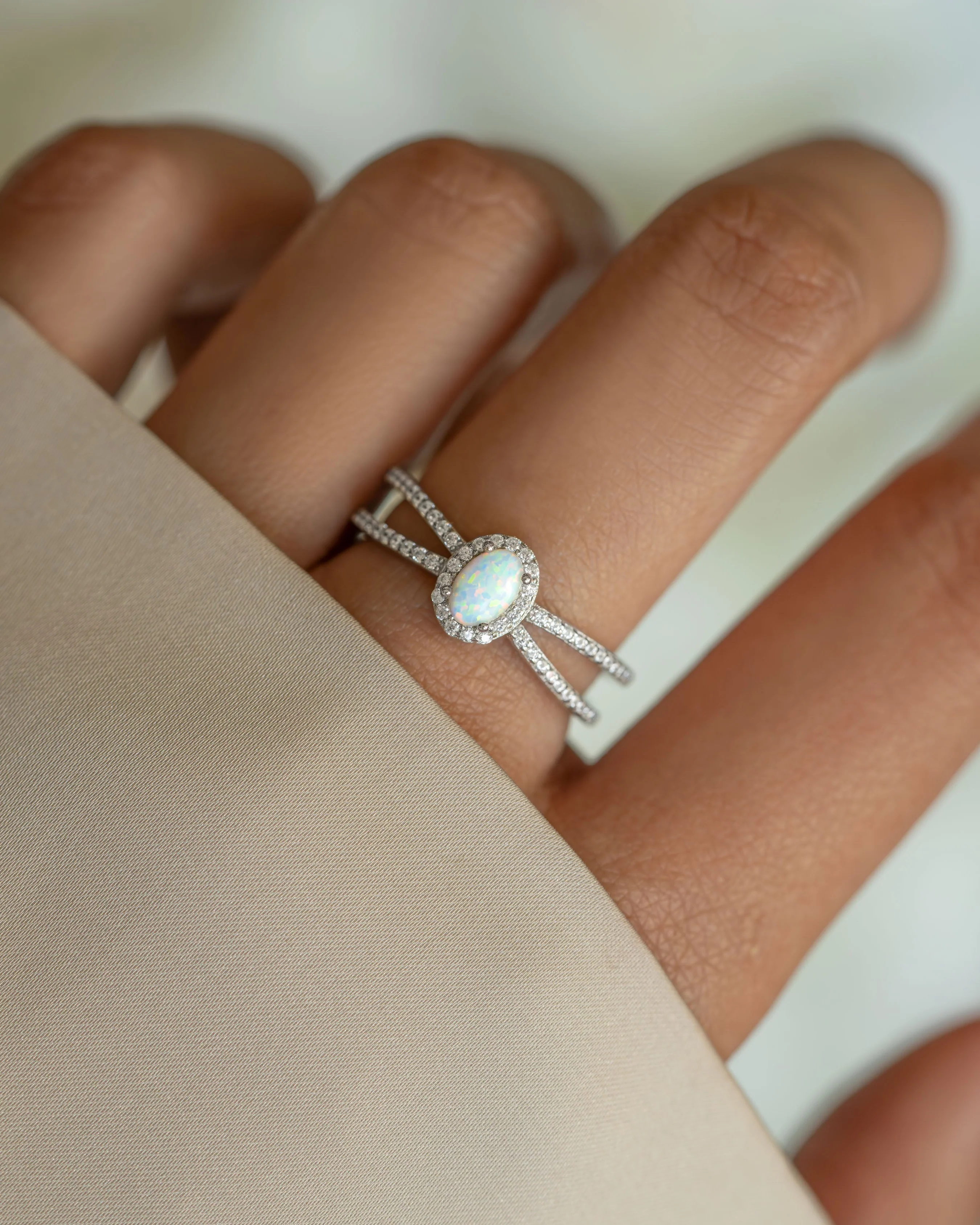 Split Shank Opal Ring - Image 4