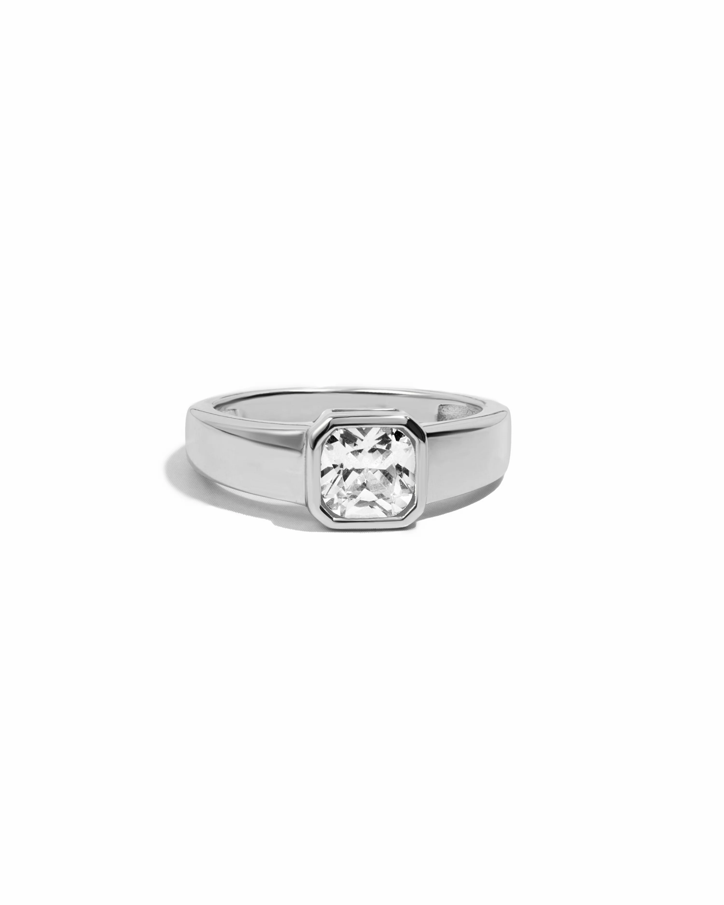 Square Bezel Dome Ring - Image 10
